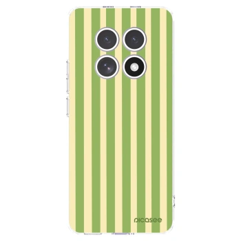 Picasee Xiaomi Redmi Note 15 4G Hülle - Transparentes Silikon - Lines Matcha