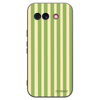 Picasee Google Pixel 10a Hülle - Schwarzes Silikon - Lines Matcha