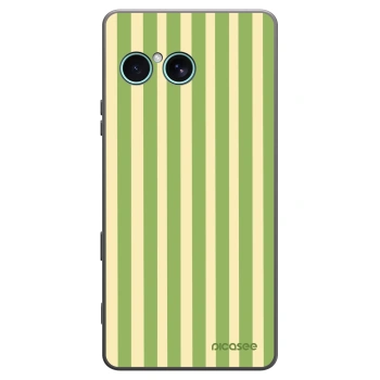 Picasee Sony Xperia 10 VII Hülle - Schwarzes Silikon - Lines Matcha
