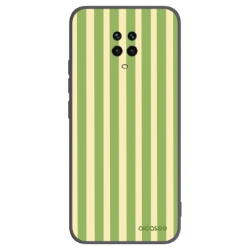 Picasee Xiaomi Redmi Note 9 Pro Hülle - Schwarzes Silikon - Lines Matcha