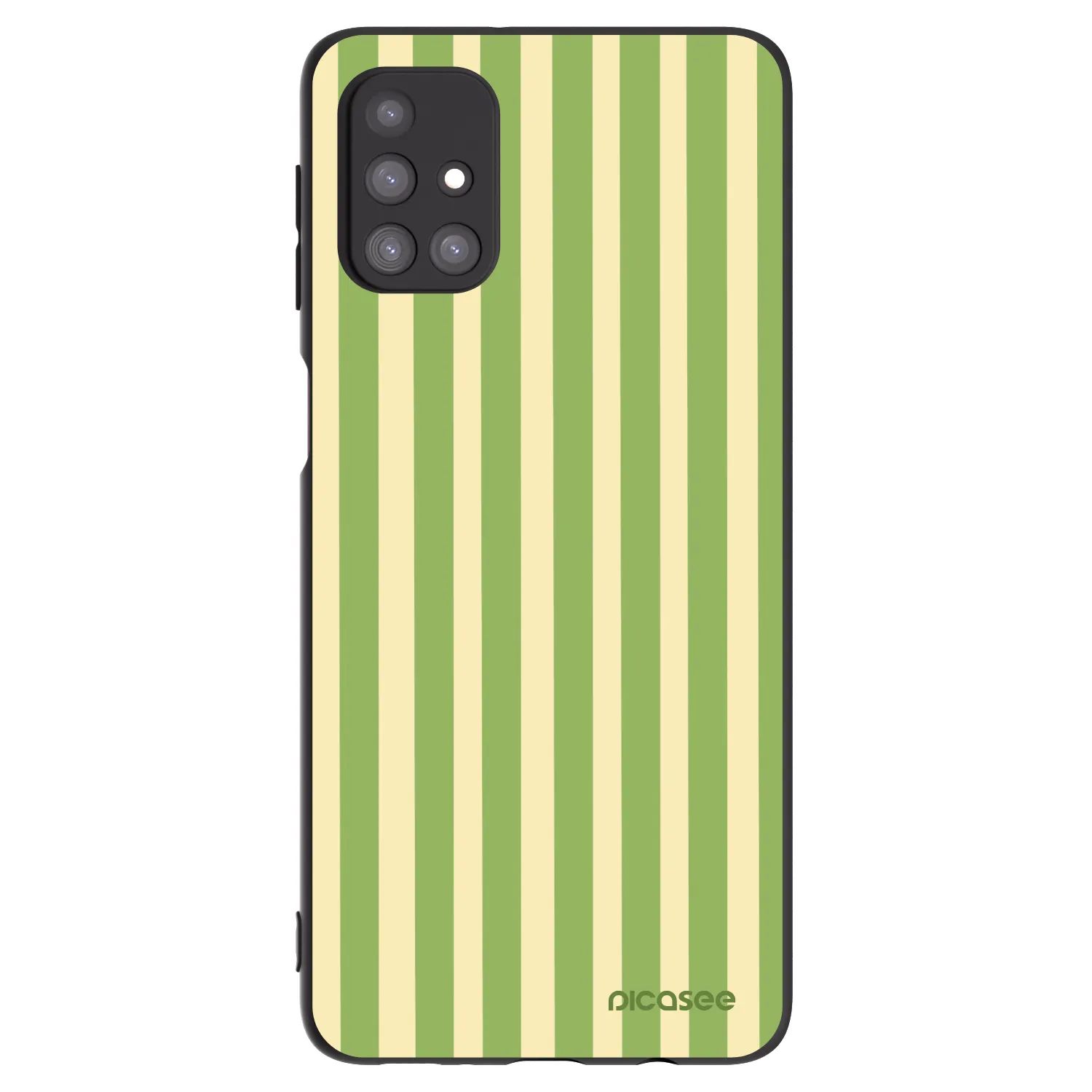 Picasee Samsung Galaxy M31s Hülle - Schwarzes Silikon - Lines Matcha