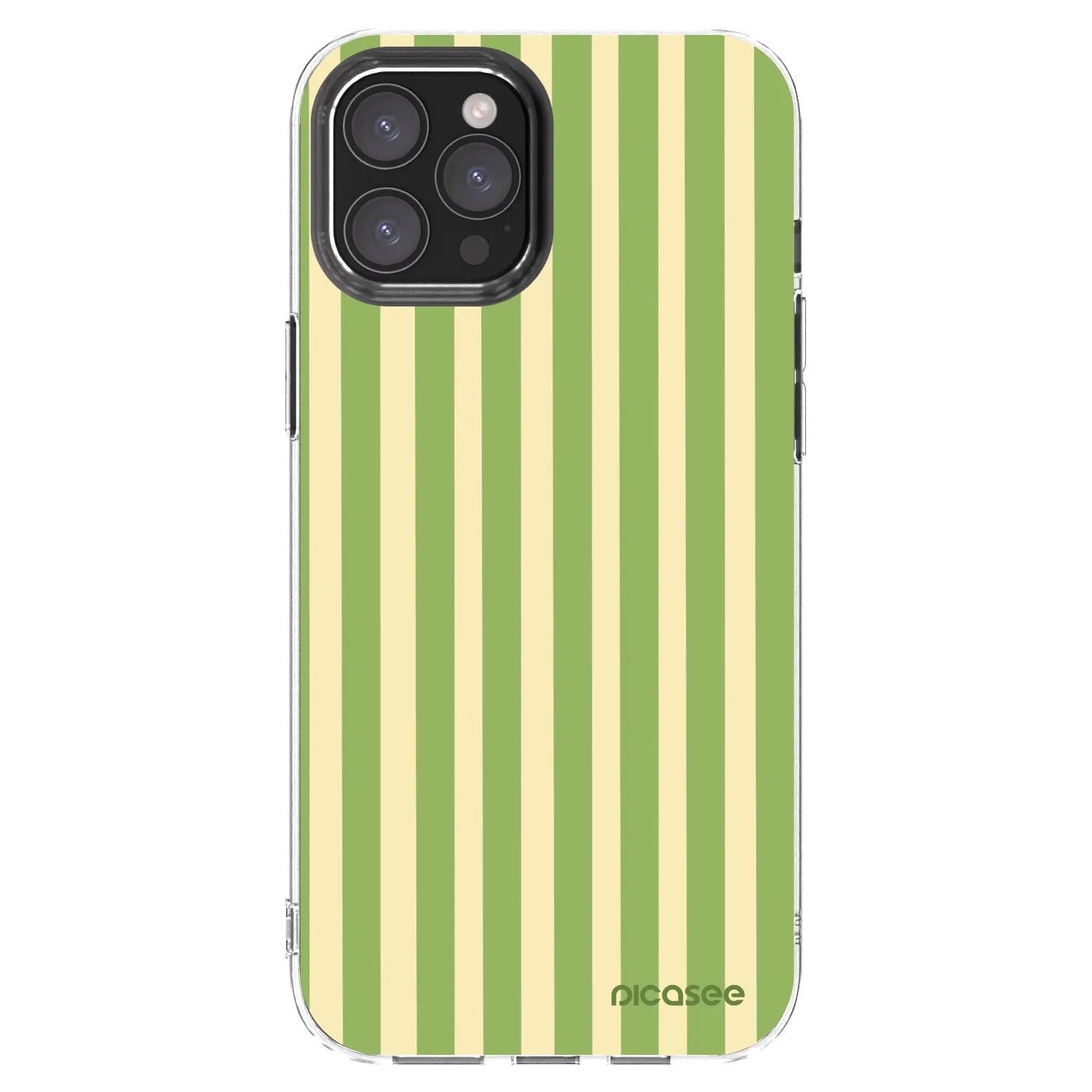 Picasee Apple iPhone 12 Pro Max Hülle - Transparentes Silikon - Lines Matcha