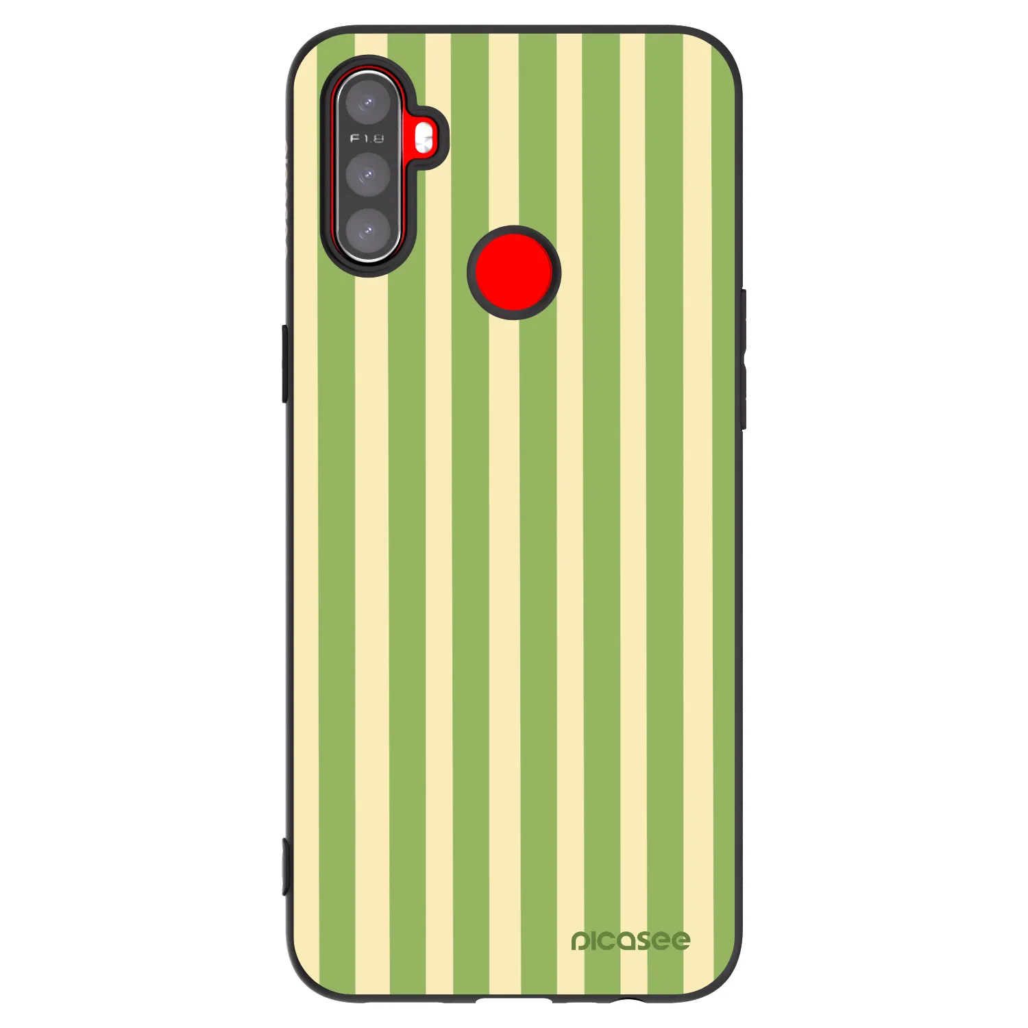 Picasee Realme C3 Hülle - Schwarzes Silikon - Lines Matcha