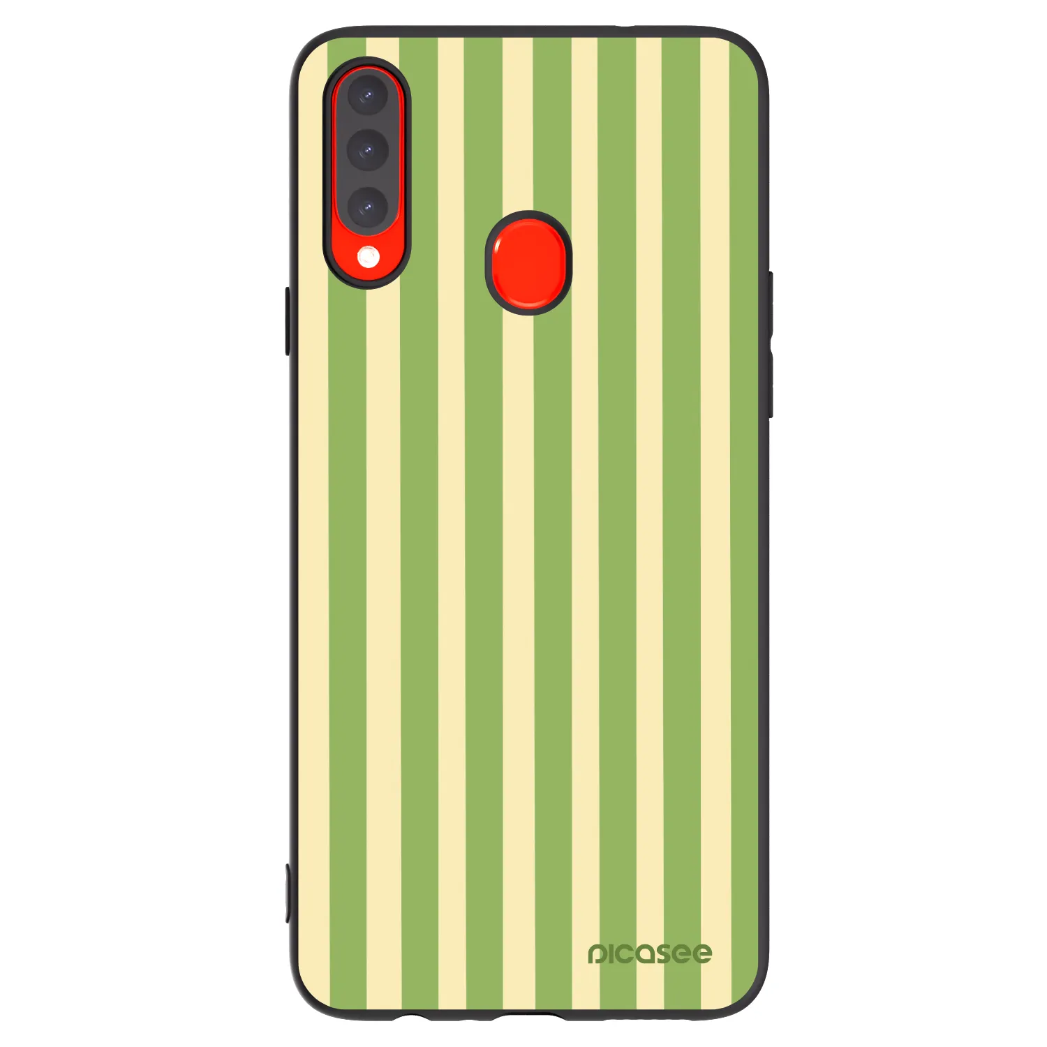 Picasee Samsung Galaxy A20s Hülle - Schwarzes Silikon - Lines Matcha