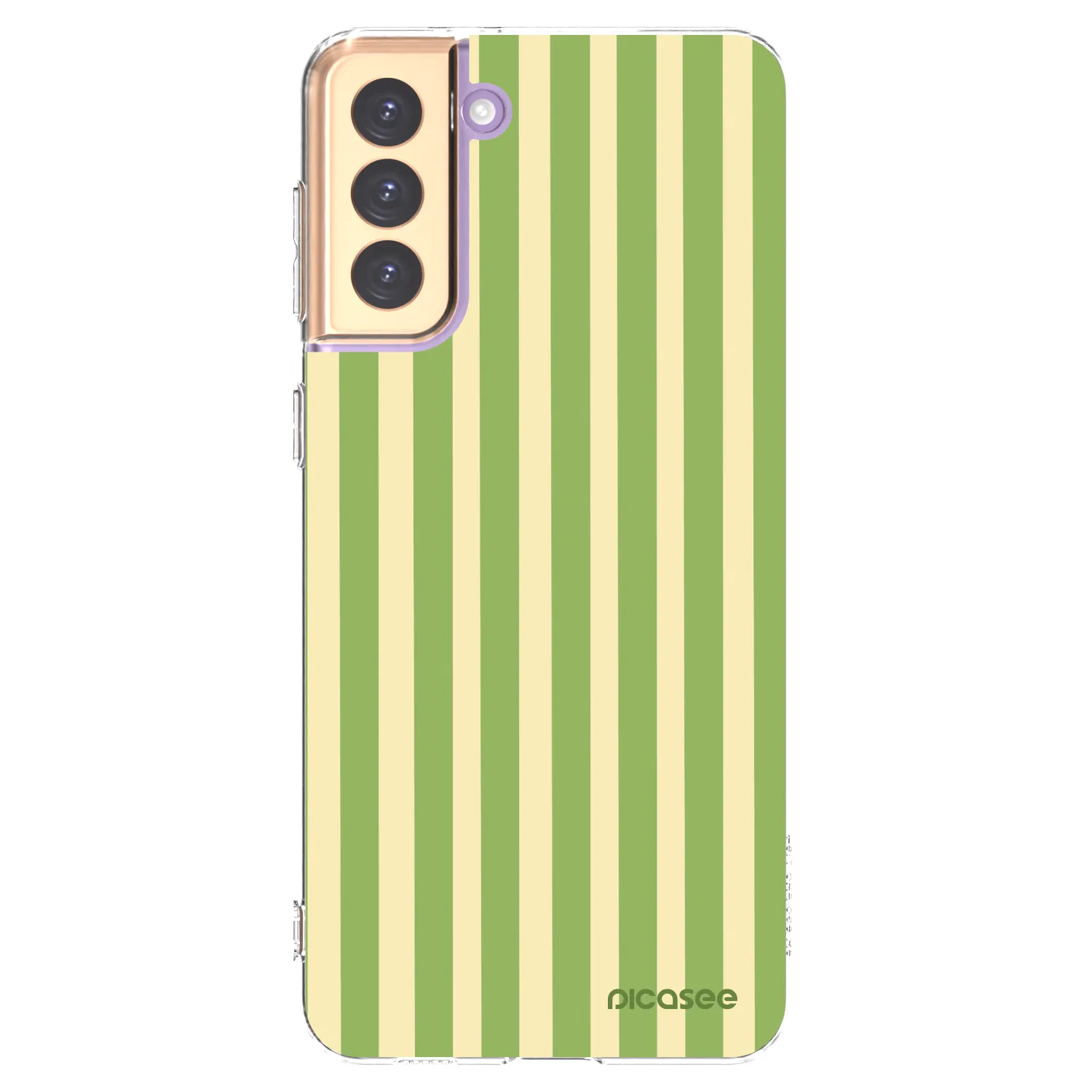 Picasee Samsung Galaxy S21+ 5G G996F Hülle - Transparentes Silikon - Lines Matcha