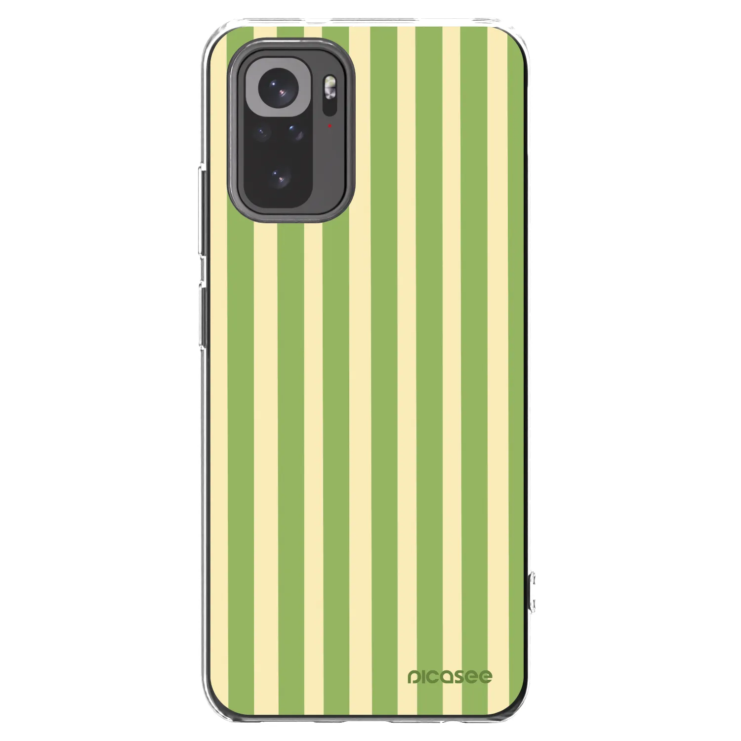 Picasee Xiaomi Redmi Note 10 Hülle - Transparentes Silikon - Lines Matcha