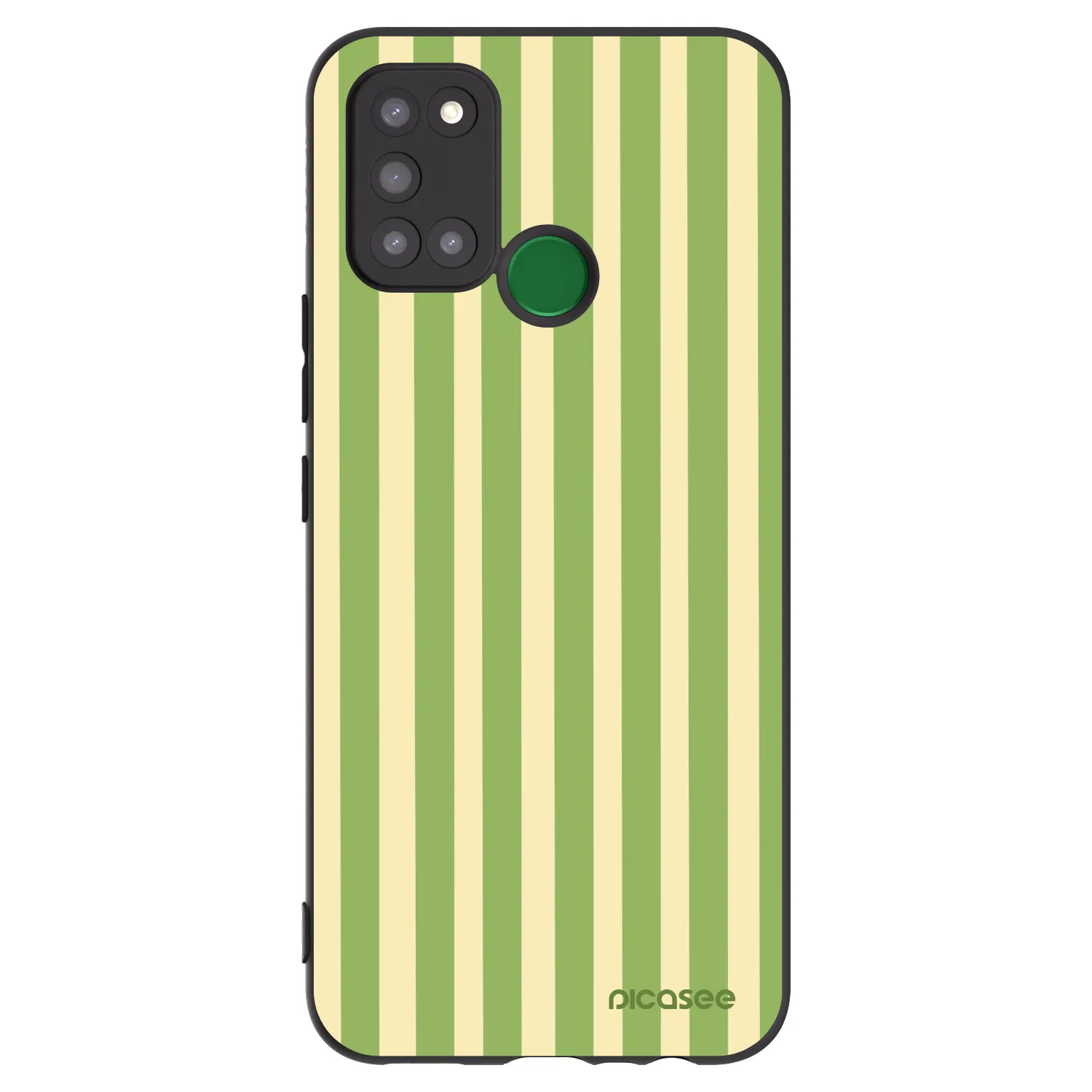 Picasee Realme 7i Hülle - Schwarzes Silikon - Lines Matcha