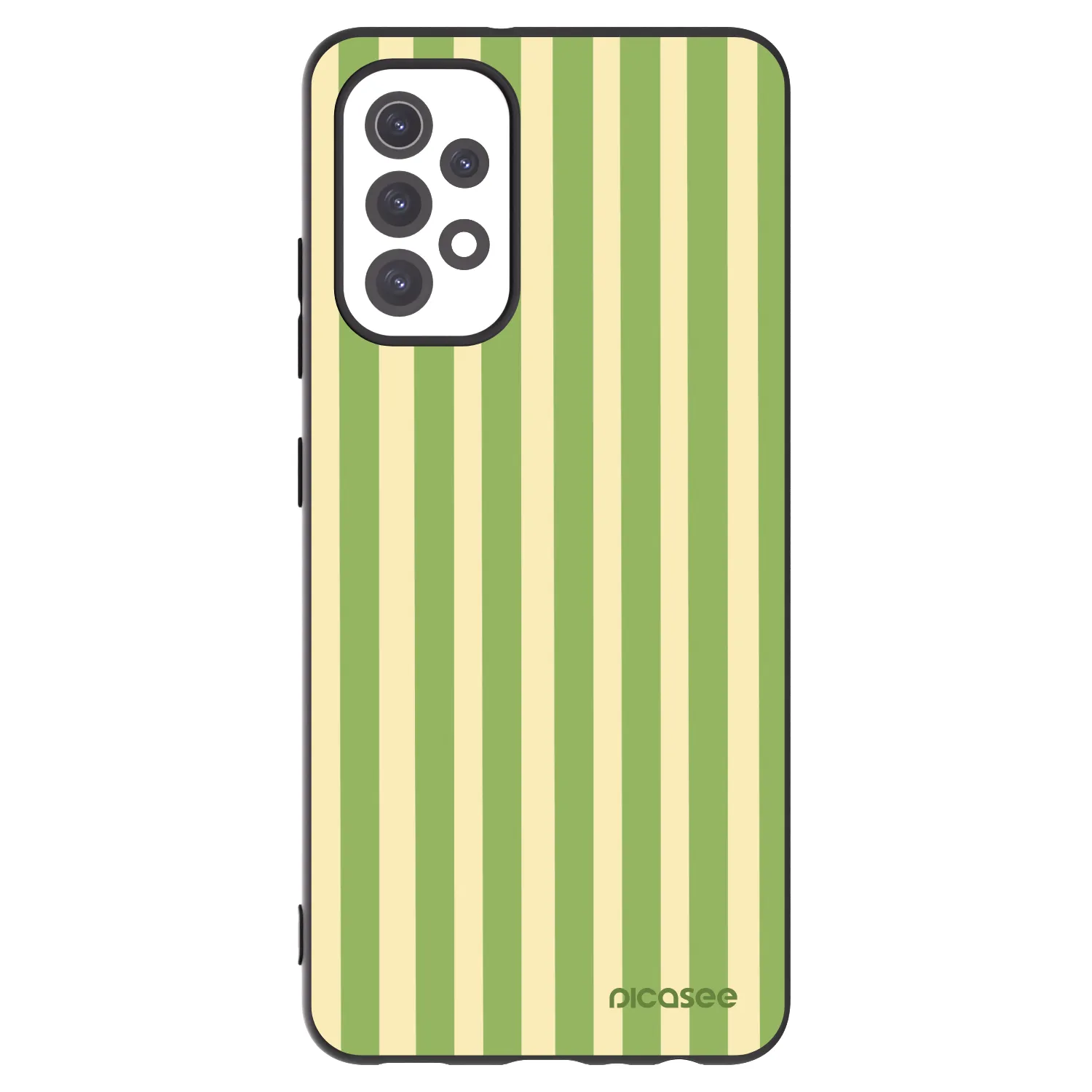 Picasee Samsung Galaxy A32 5G A326B Hülle - Schwarzes Silikon - Lines Matcha