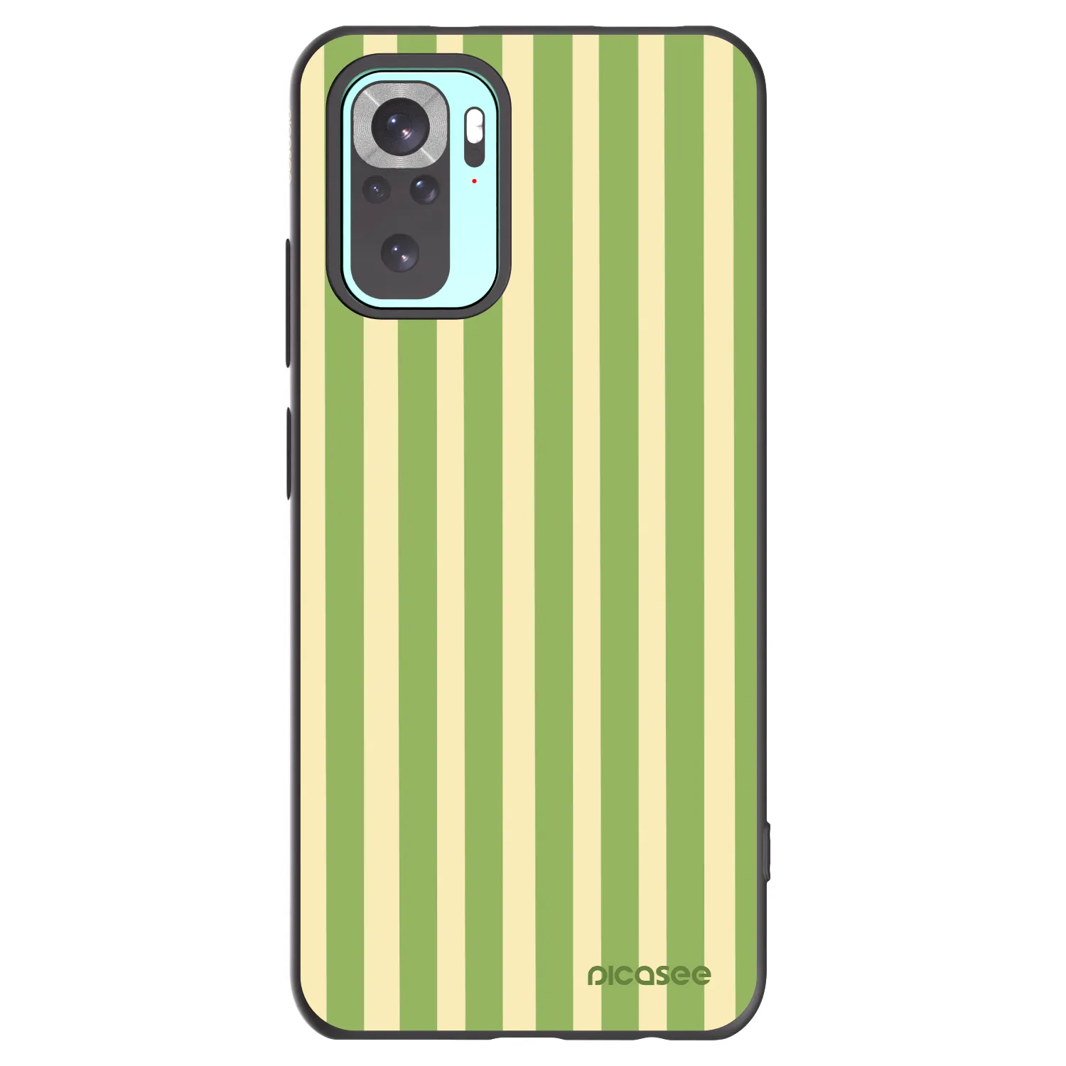 Picasee Xiaomi Redmi Note 10 Pro Hülle - Schwarzes Silikon - Lines Matcha
