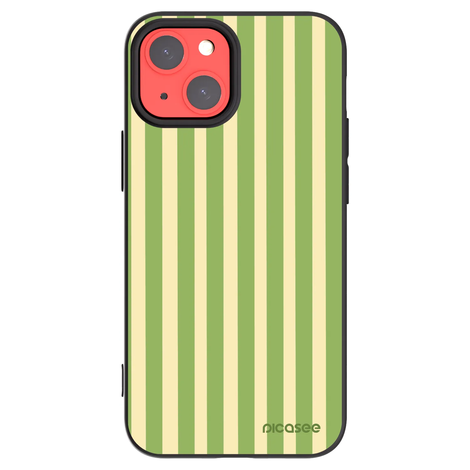 Picasee Apple iPhone 13 mini Hülle - Schwarzes Silikon - Lines Matcha