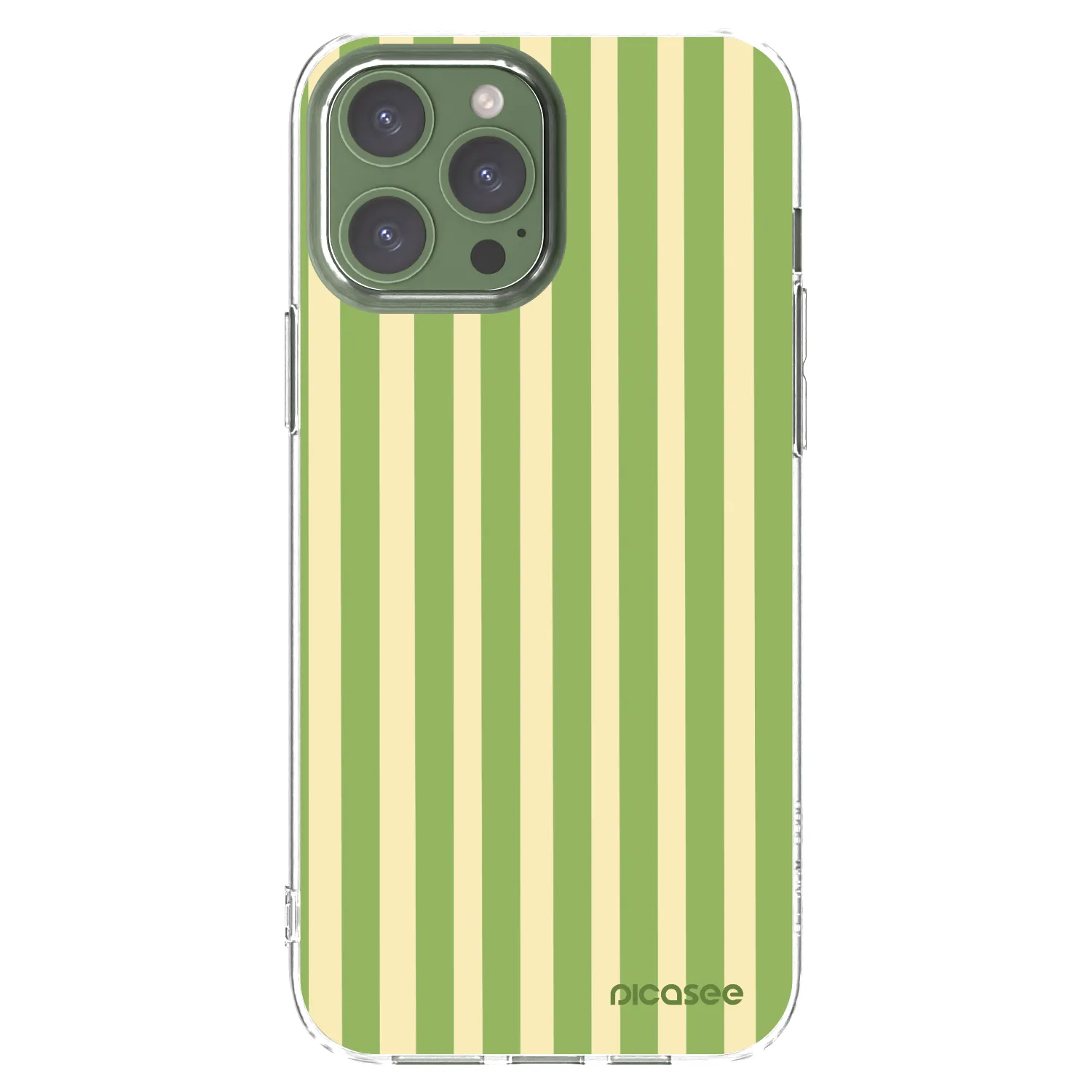 Picasee Apple iPhone 13 Pro Max Hülle - Transparentes Silikon - Lines Matcha