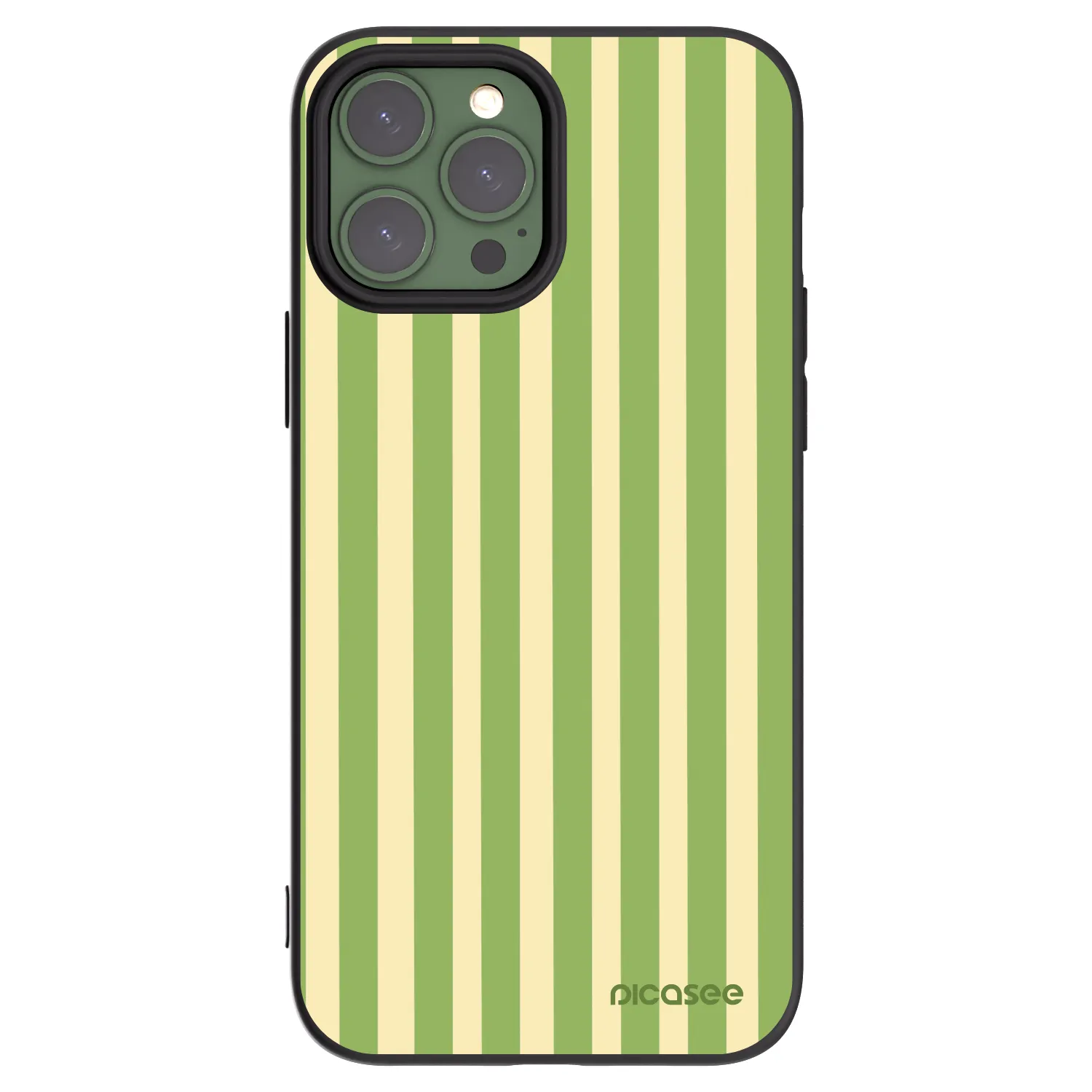 Picasee Apple iPhone 13 Pro Max Hülle - Schwarzes Silikon - Lines Matcha