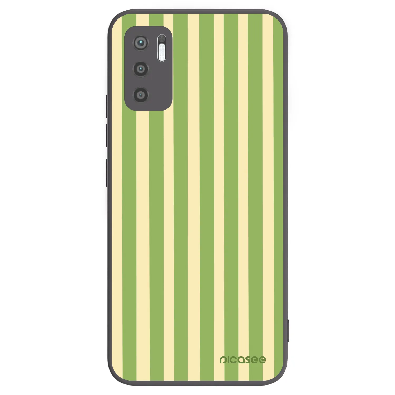 Picasee Xiaomi Redmi Note 10 5G Hülle - Schwarzes Silikon - Lines Matcha