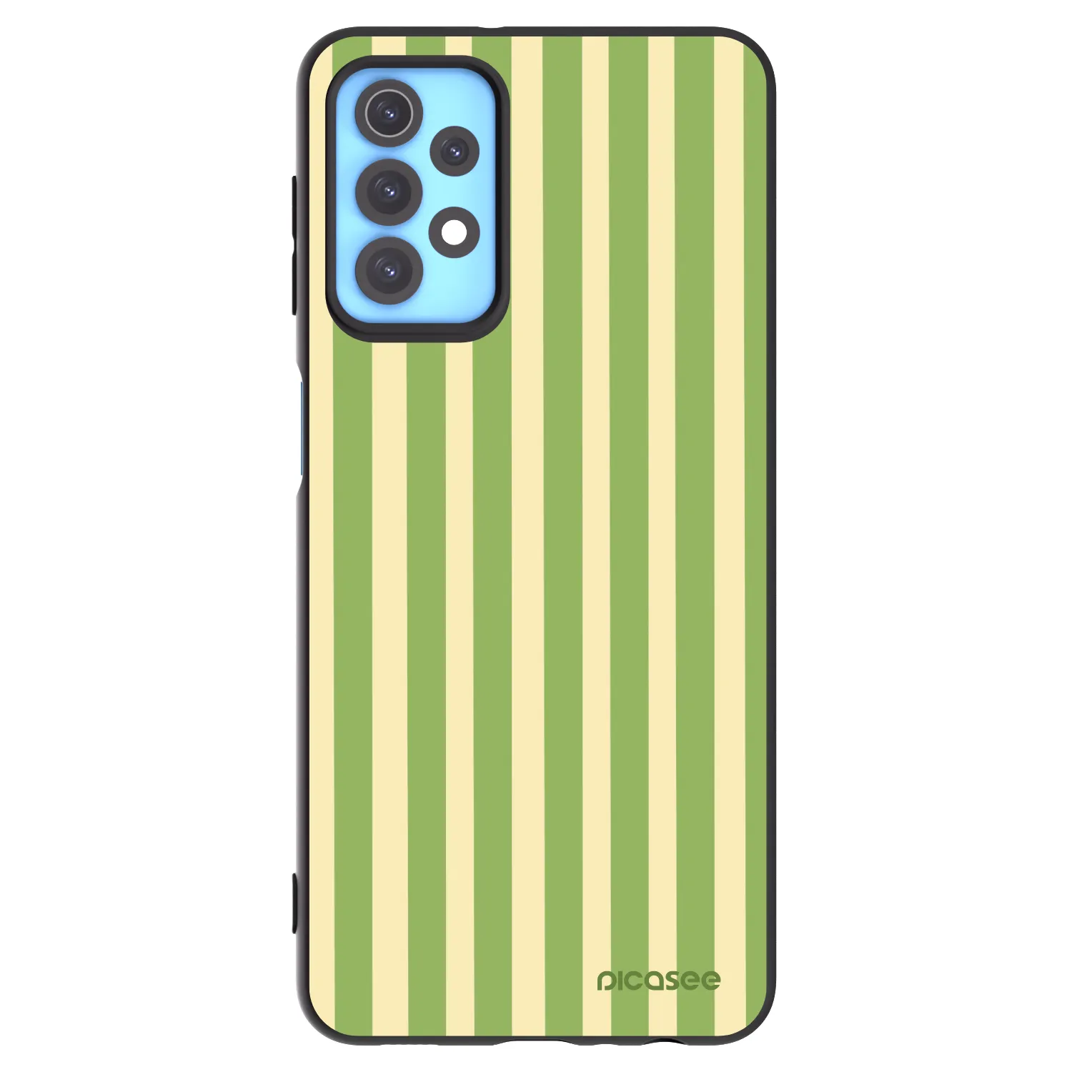 Picasee Samsung Galaxy A32 4G SM-A325F Hülle - Schwarzes Silikon - Lines Matcha