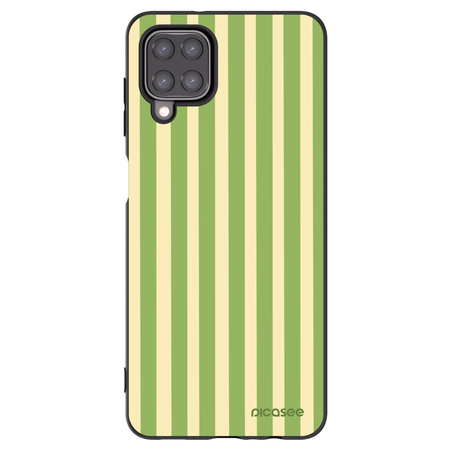 Picasee Samsung Galaxy M12 M127F Hülle - Schwarzes Silikon - Lines Matcha