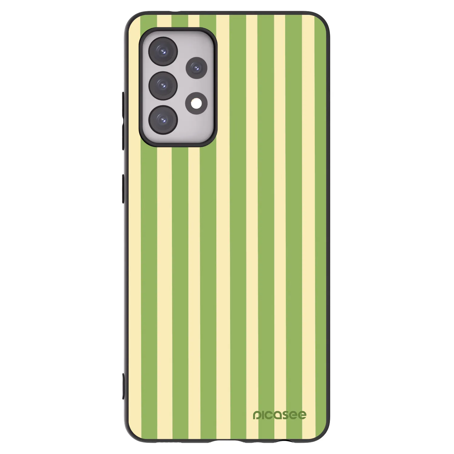 Picasee Samsung Galaxy A52s 5G A528B Hülle - Schwarzes Silikon - Lines Matcha