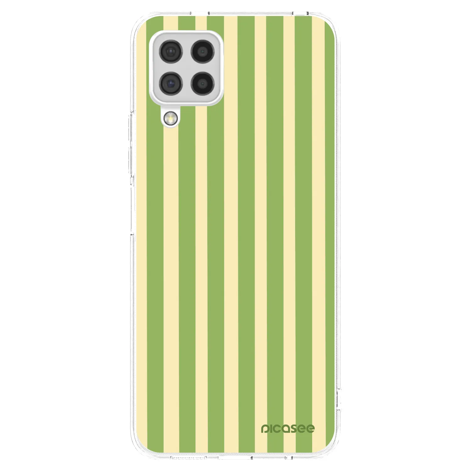 Picasee Samsung Galaxy A22 A225F 4G Hülle - Transparentes Silikon - Lines Matcha