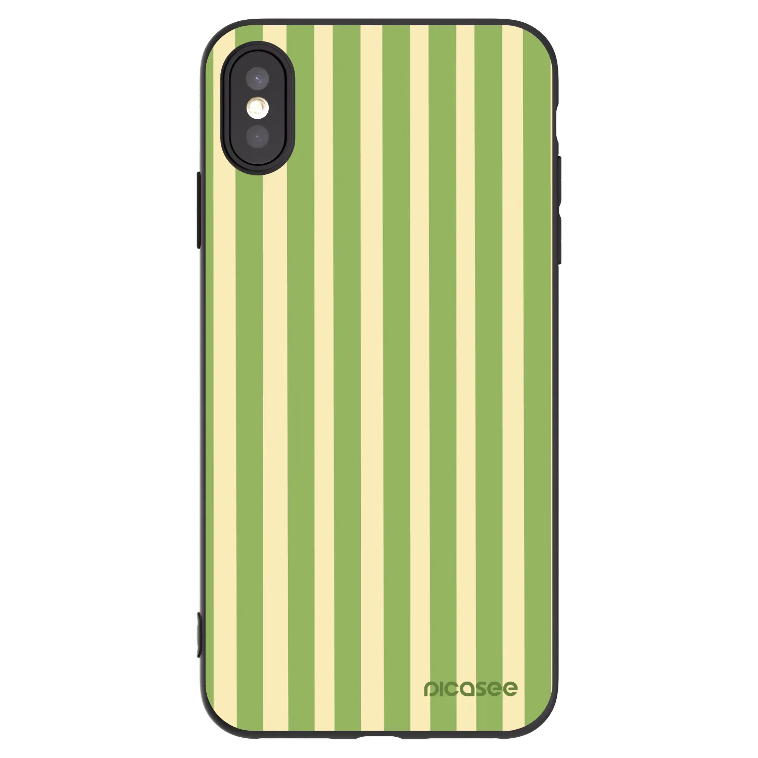Picasee Apple iPhone XS Max Hülle - Schwarzes Silikon - Lines Matcha