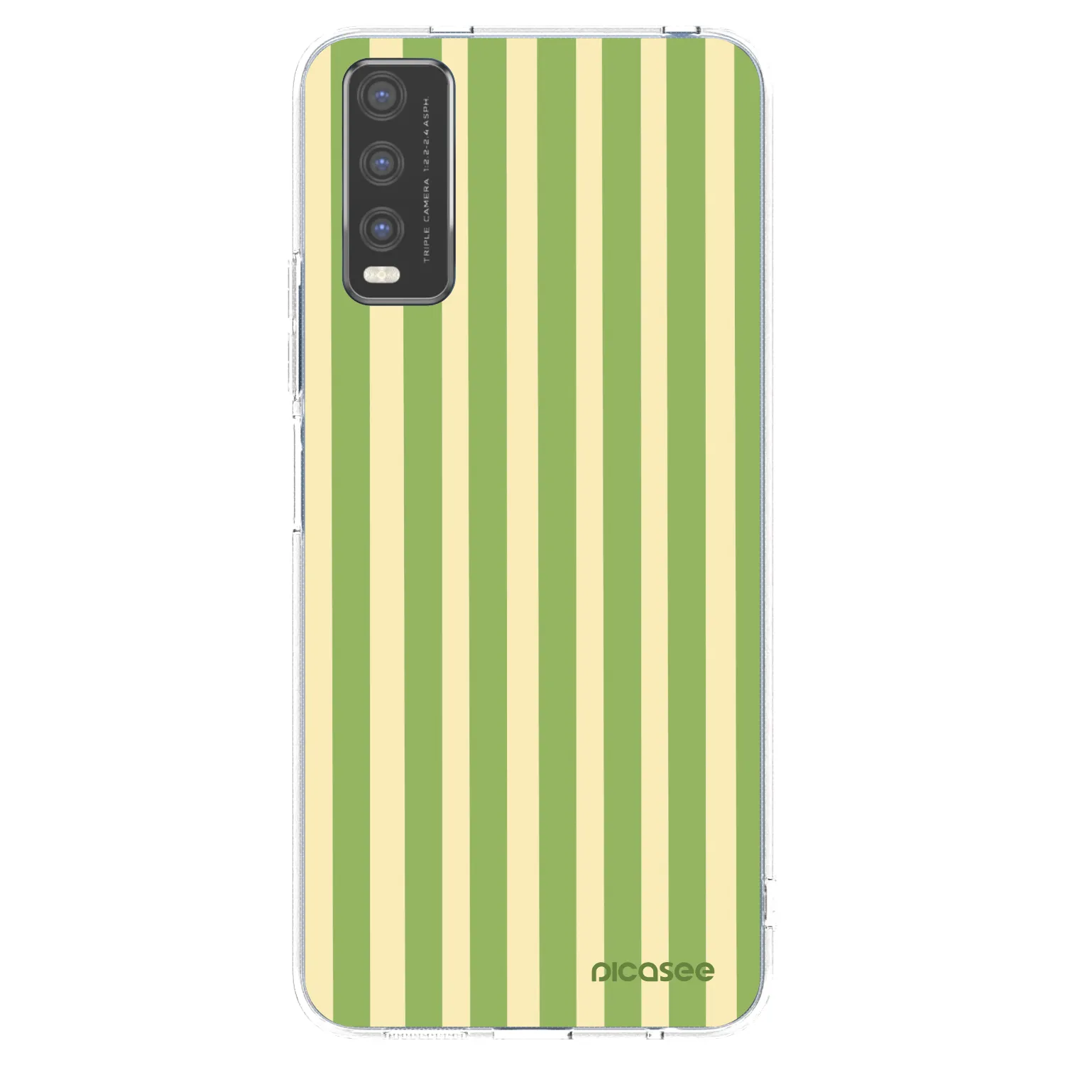 Picasee Vivo Y20s Hülle - Transparentes Silikon - Lines Matcha