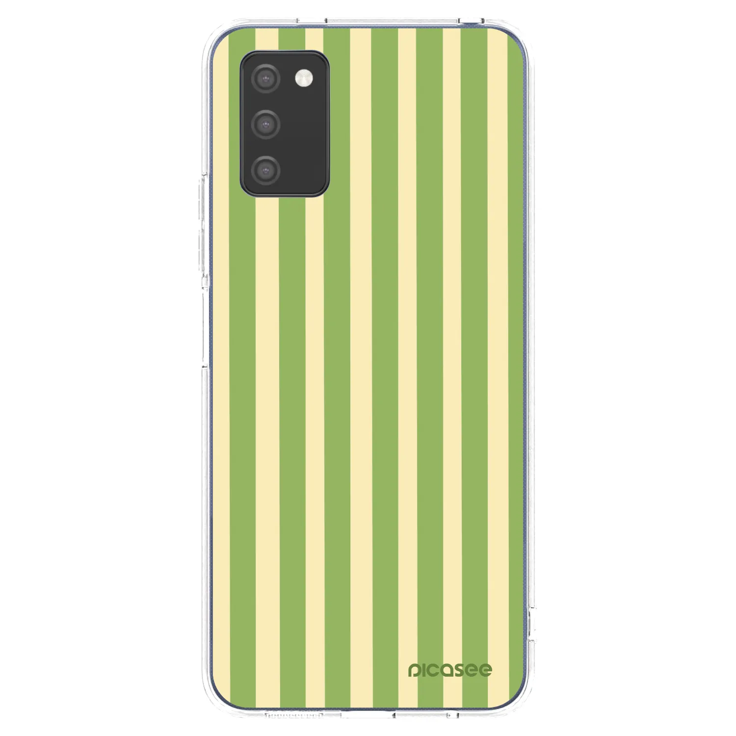 Picasee Samsung Galaxy A03s A037G Hülle - Transparentes Silikon - Lines Matcha