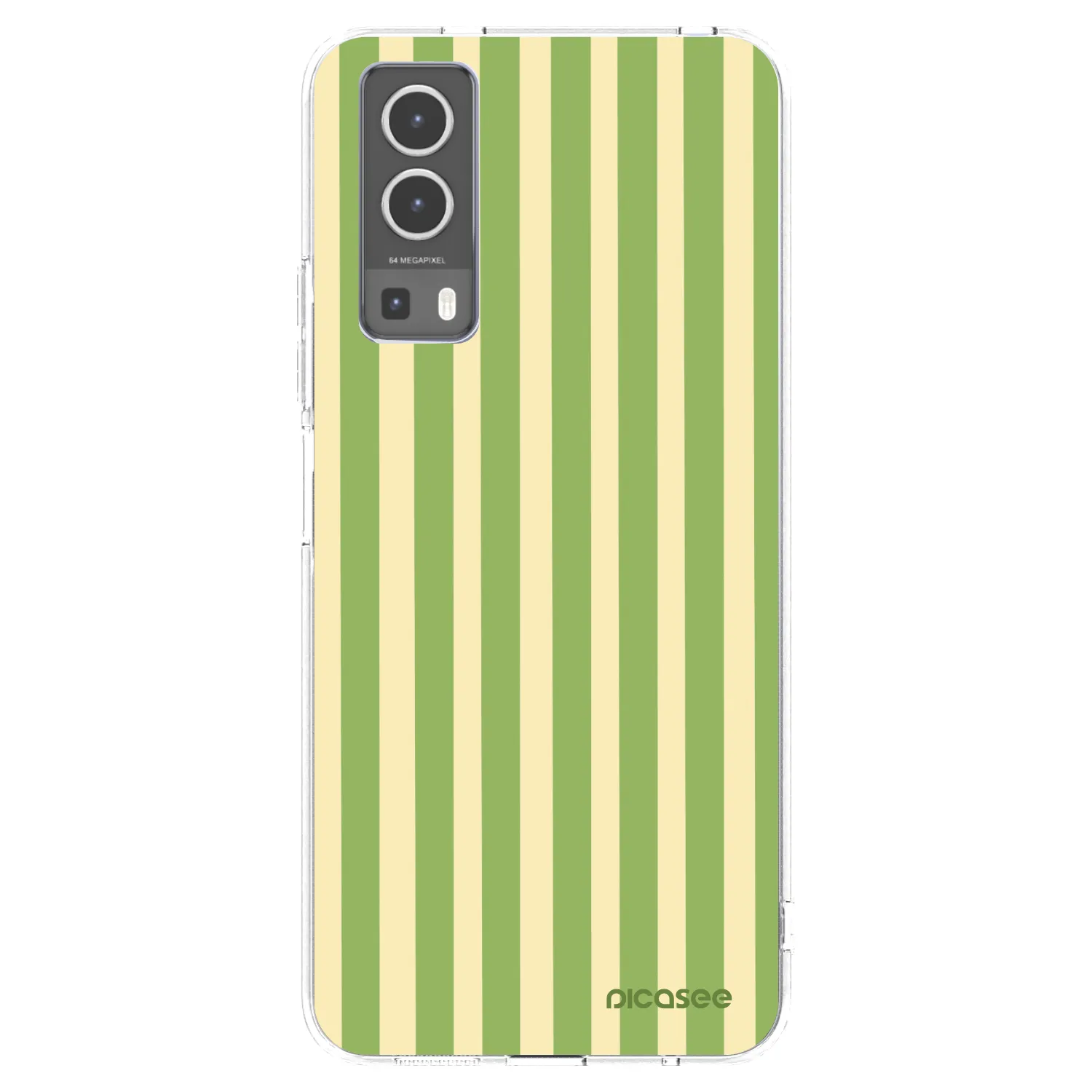Picasee Vivo Y72 5G Hülle - Transparentes Silikon - Lines Matcha