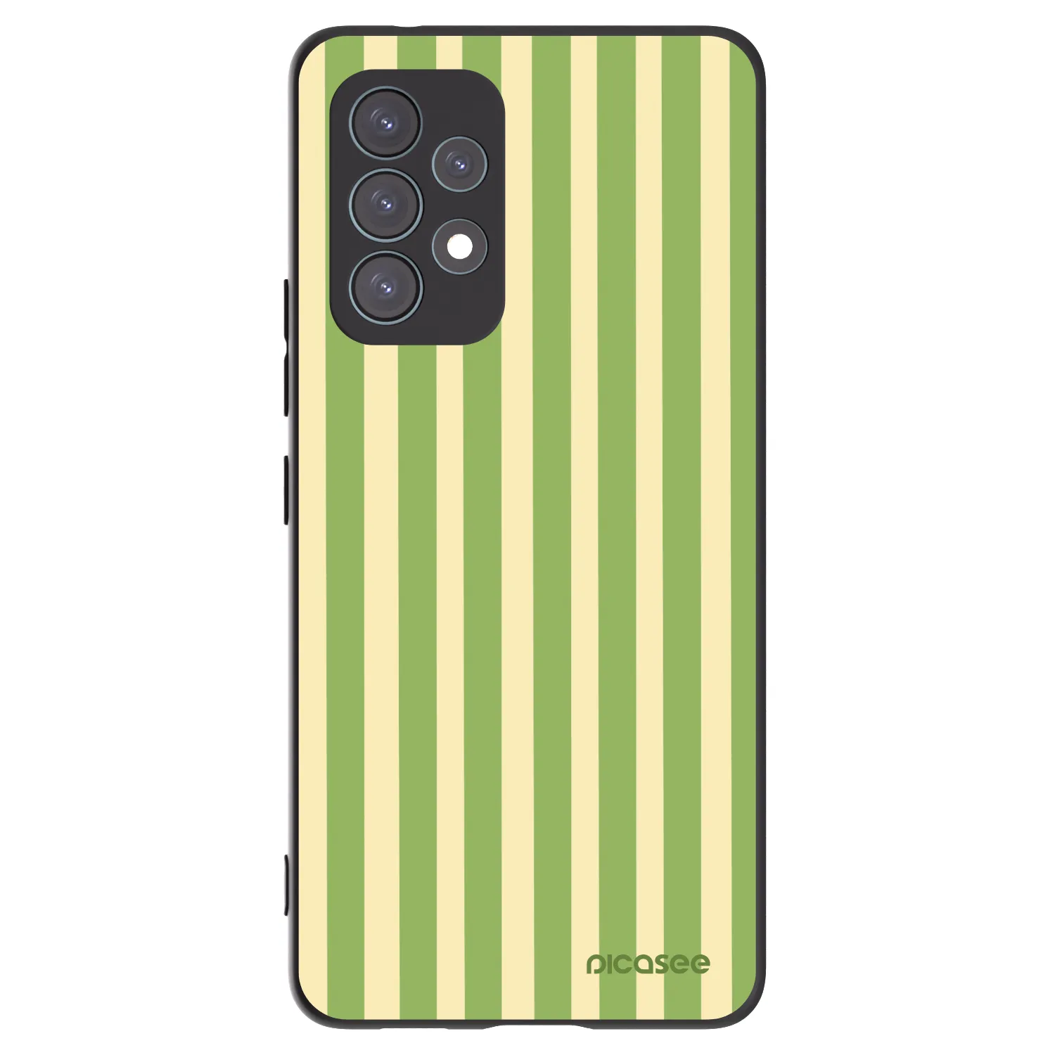 Picasee Samsung Galaxy A53 5G A536 Hülle - Schwarzes Silikon - Lines Matcha