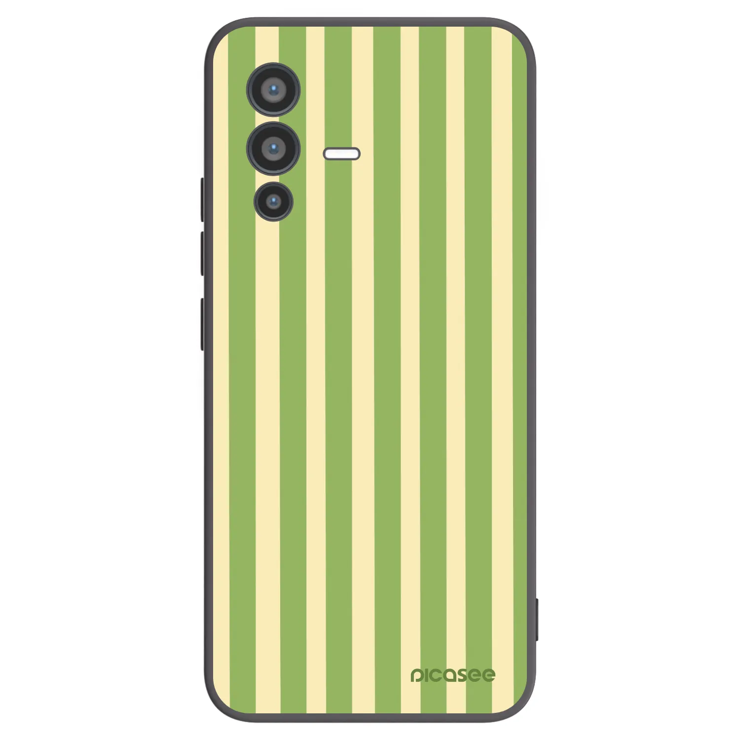 Picasee Vivo V23 5G Hülle - Schwarzes Silikon - Lines Matcha