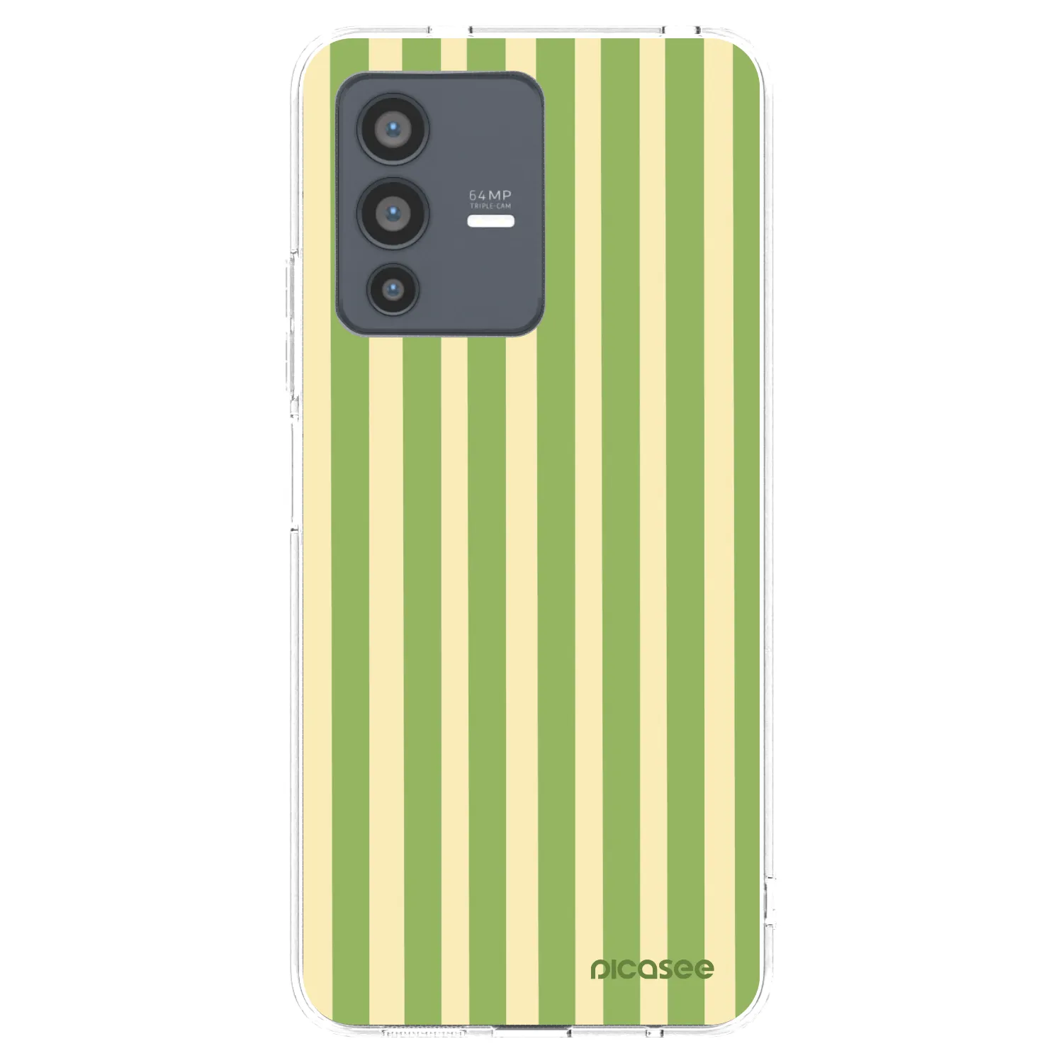 Picasee Vivo V23 5G Hülle - Transparentes Silikon - Lines Matcha