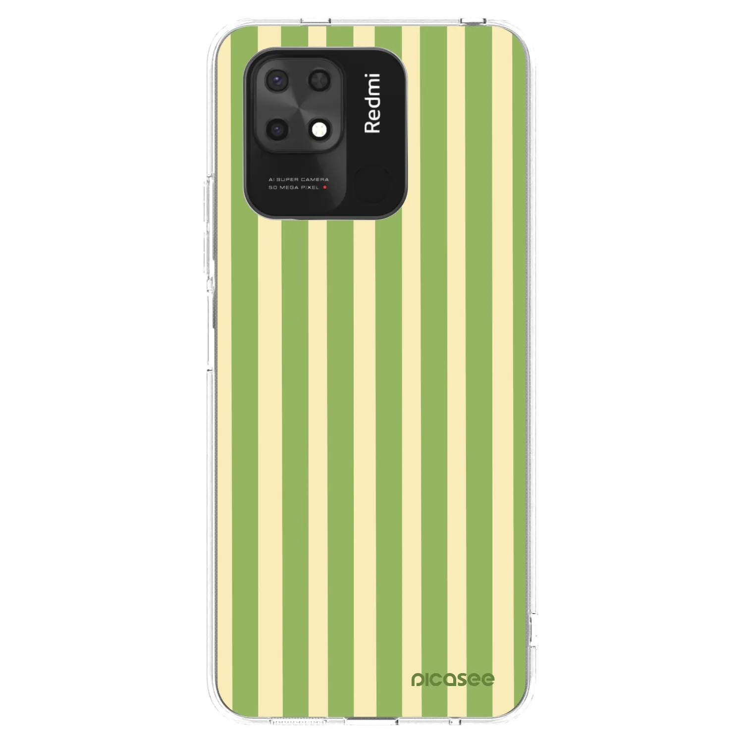 Picasee Xiaomi Redmi 10C Hülle - Transparentes Silikon - Lines Matcha