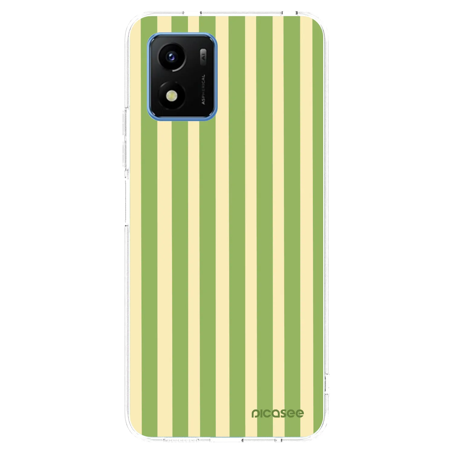 Picasee Vivo Y01 Hülle - Transparentes Silikon - Lines Matcha