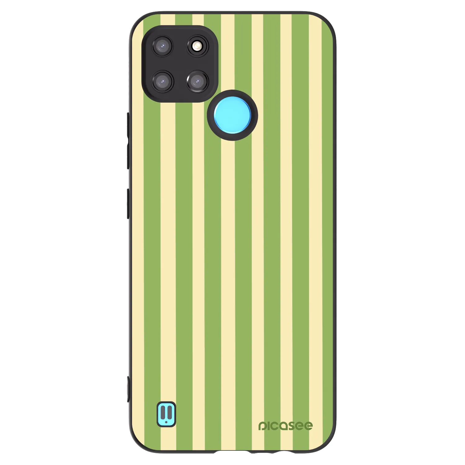 Picasee Realme C21Y Hülle - Schwarzes Silikon - Lines Matcha