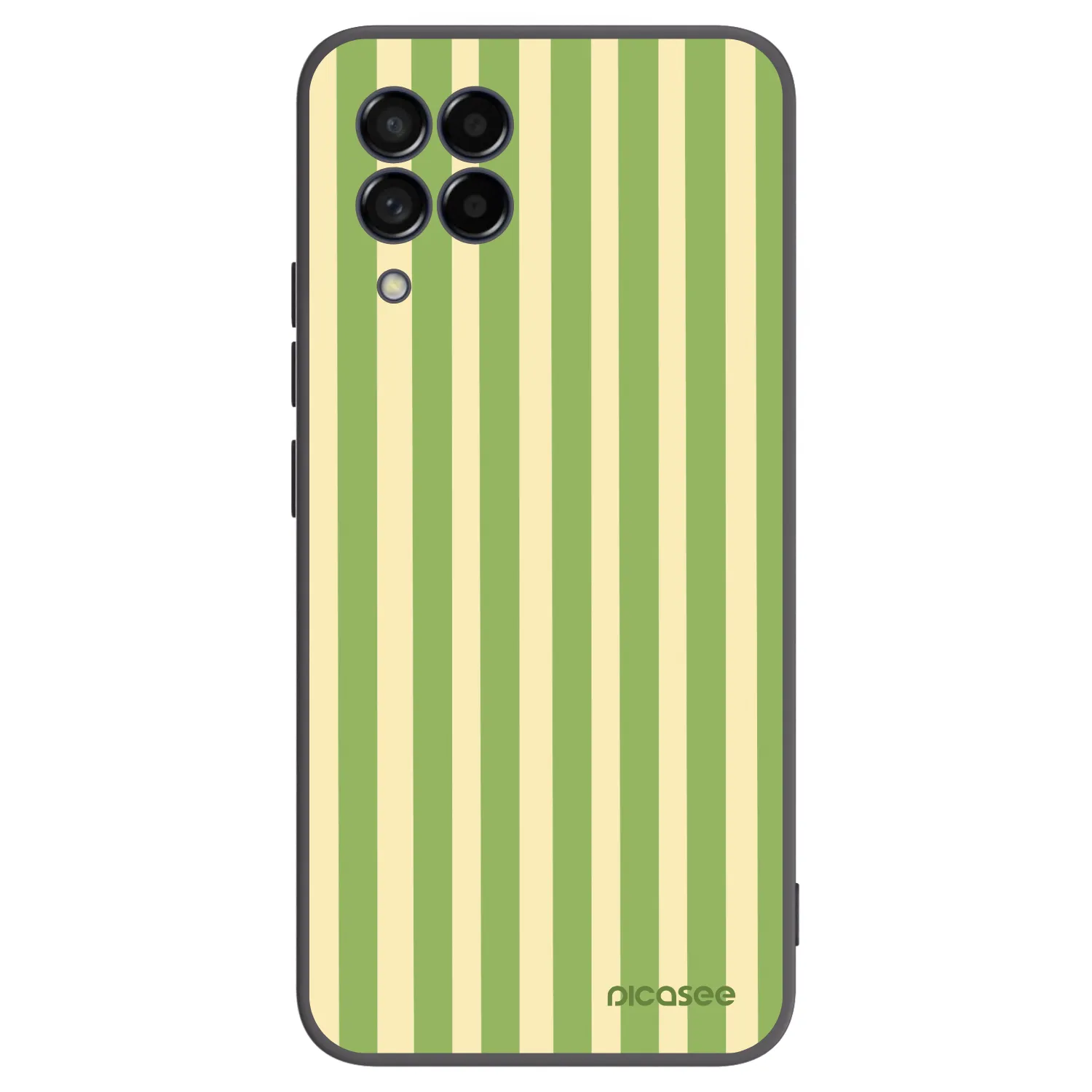Picasee Samsung Galaxy M53 5G Hülle - Schwarzes Silikon - Lines Matcha