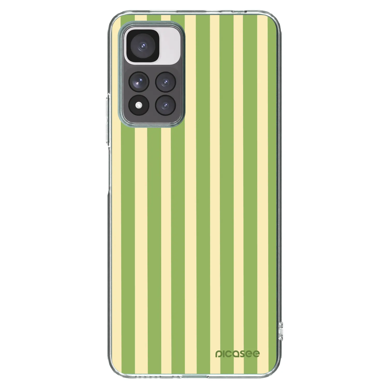 Picasee Xiaomi Redmi Note 11 Pro+ 5G Hülle - Transparentes Silikon - Lines Matcha
