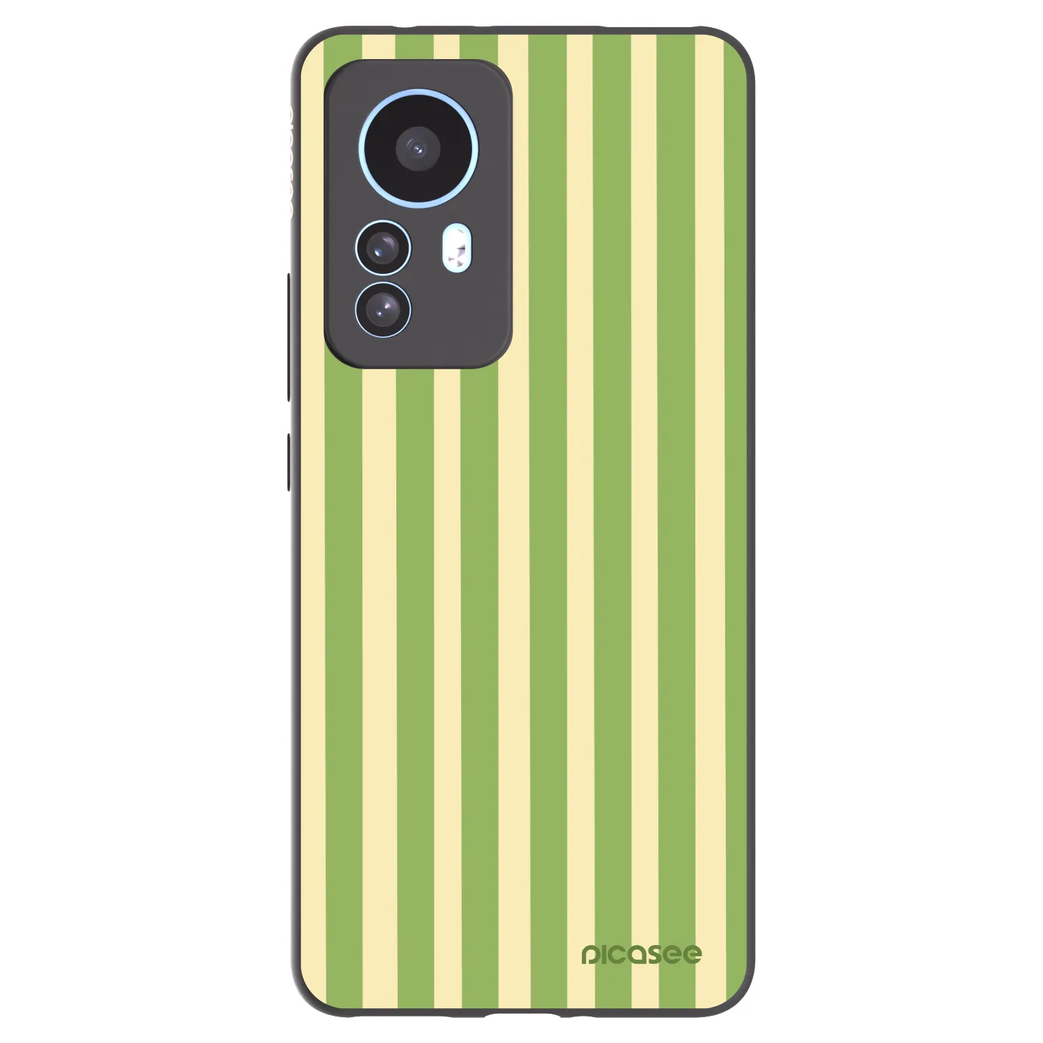 Picasee Xiaomi 12T Hülle - Schwarzes Silikon - Lines Matcha