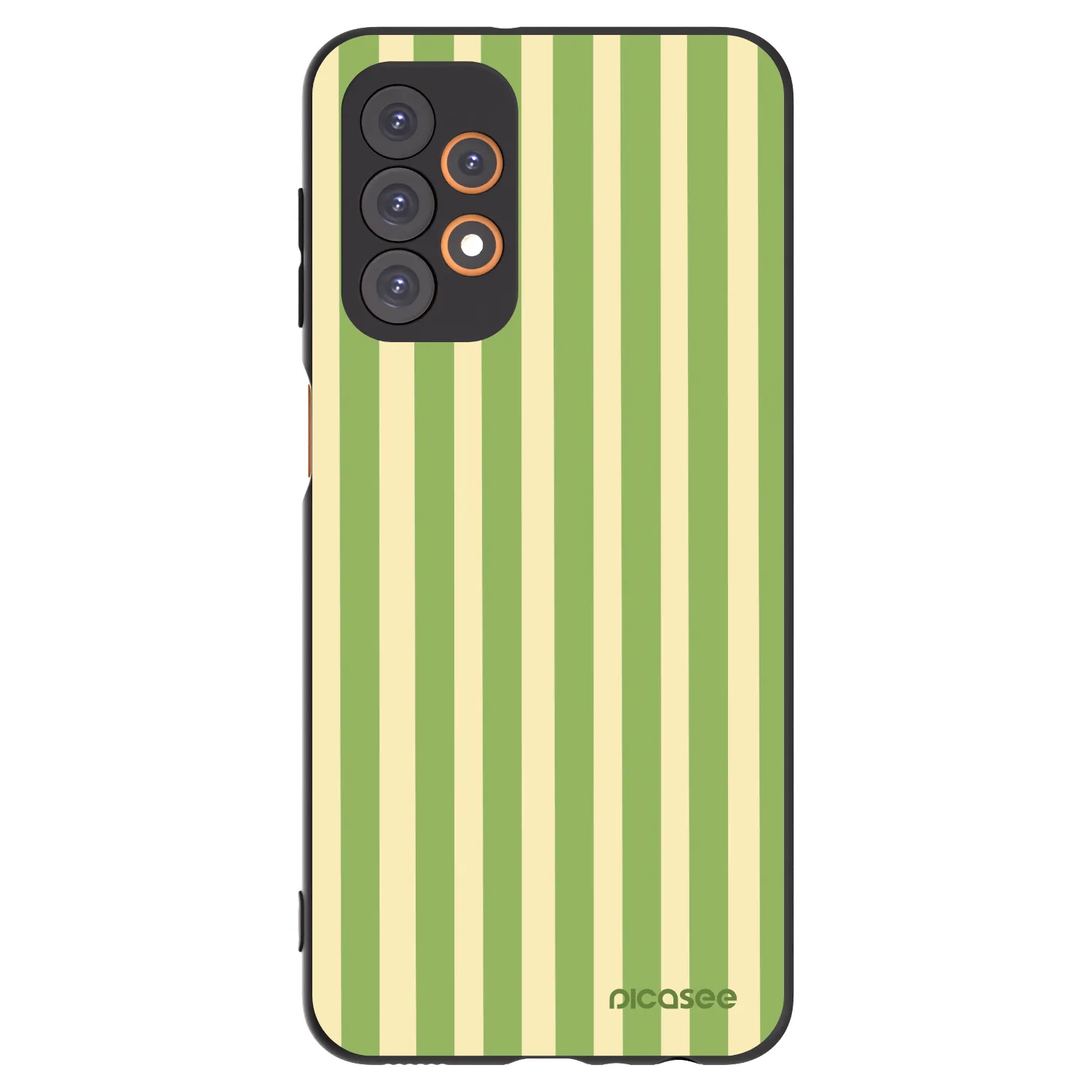 Picasee Samsung Galaxy A23 A236B 5G Hülle - Schwarzes Silikon - Lines Matcha