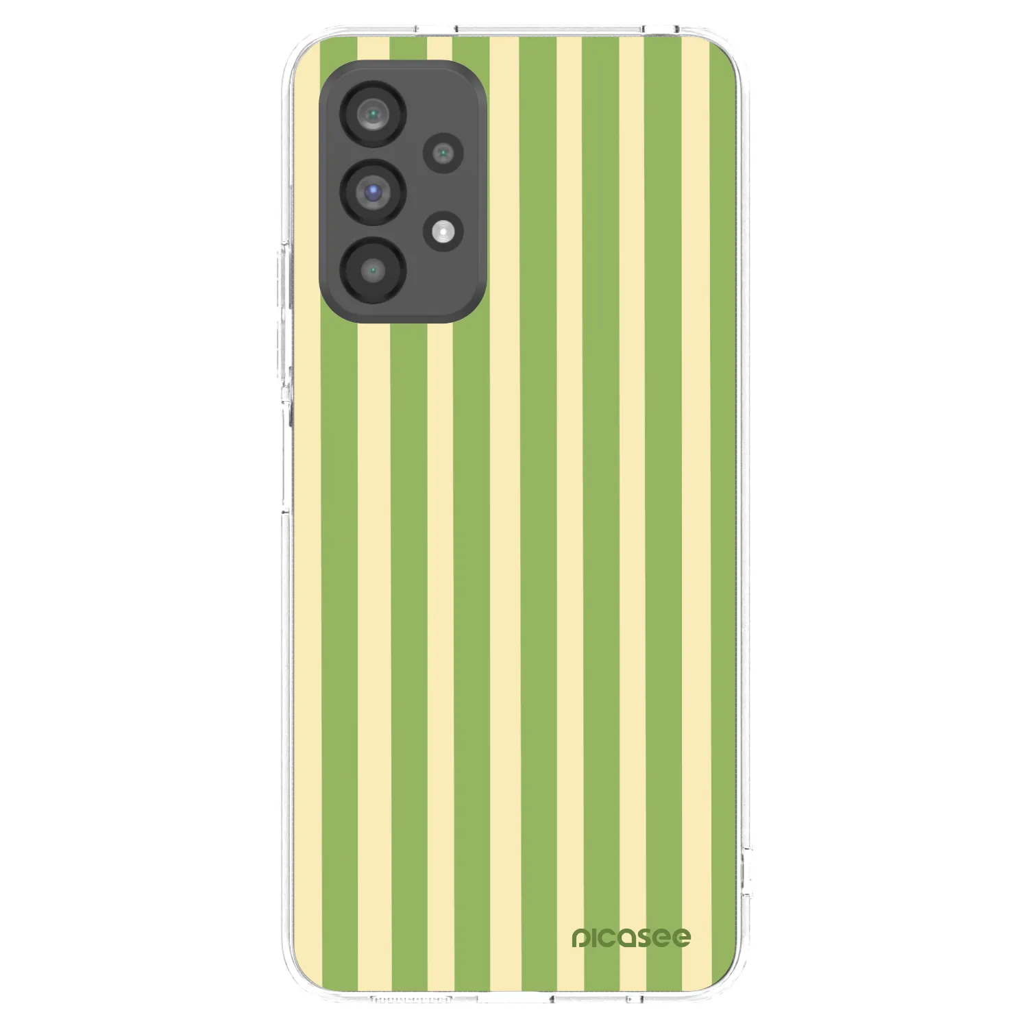 Picasee Samsung Galaxy A73 5G Hülle - Transparentes Silikon - Lines Matcha