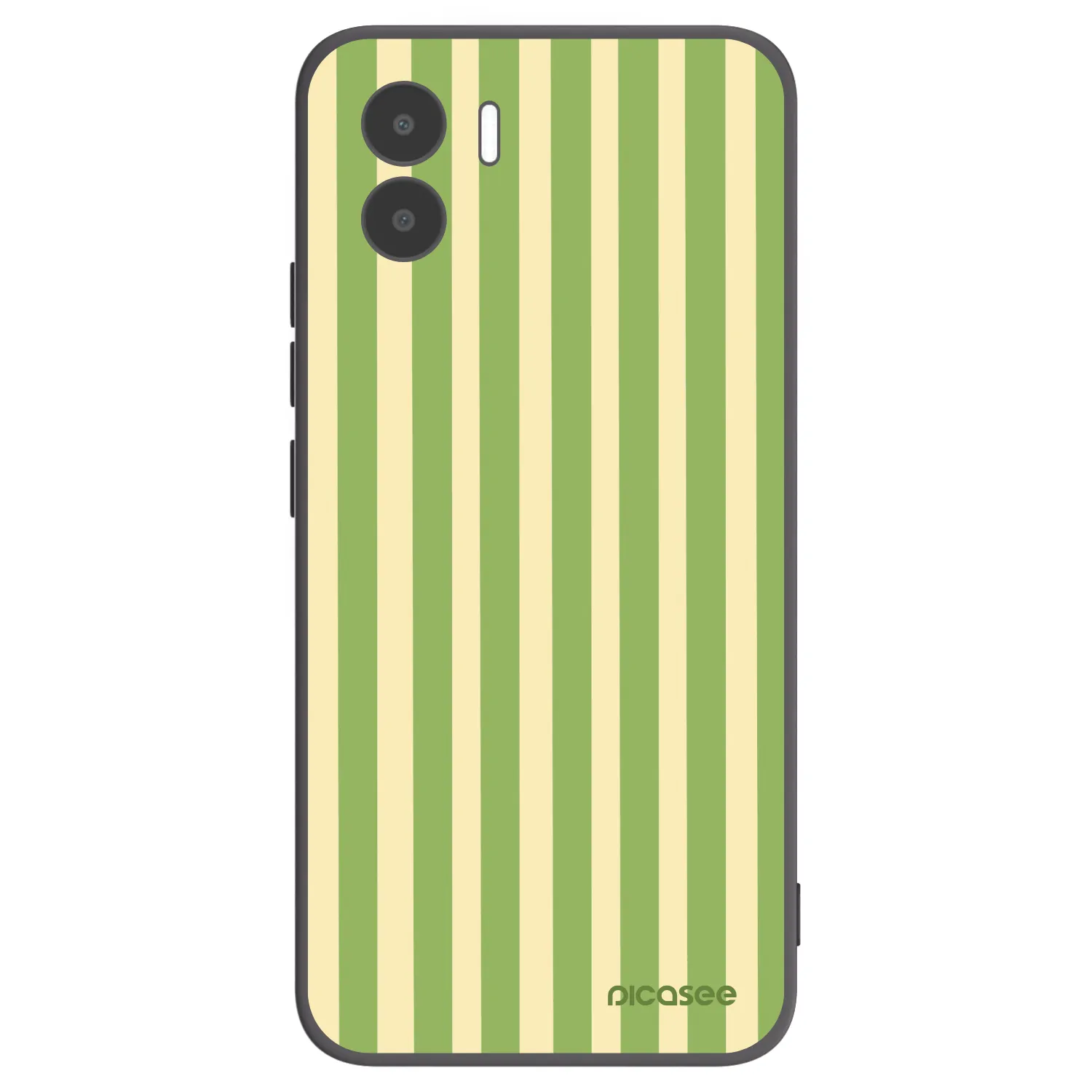 Picasee Xiaomi Redmi A1 Hülle - Schwarzes Silikon - Lines Matcha