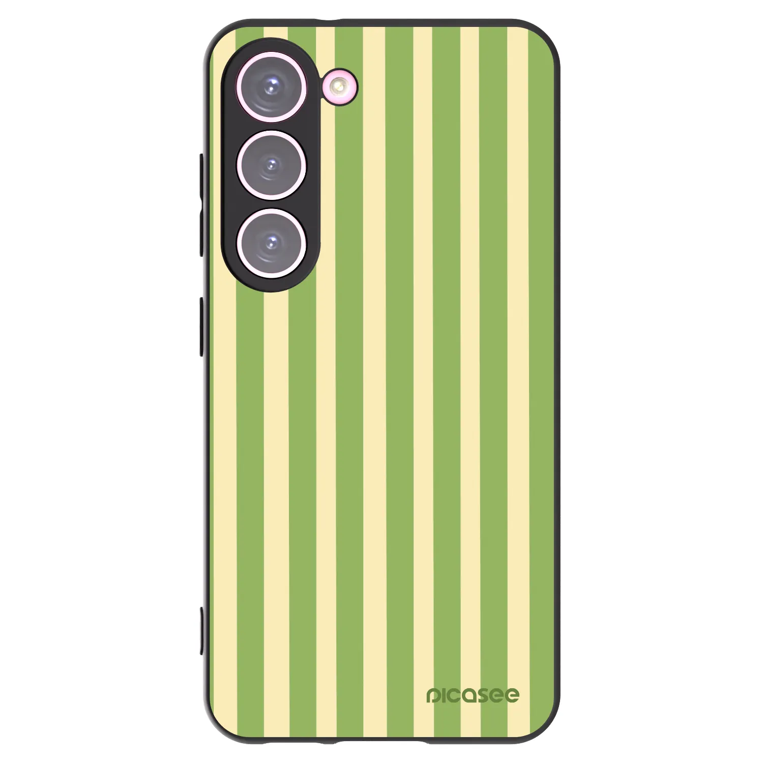 Picasee Samsung Galaxy S23 5G Hülle - Schwarzes Silikon - Lines Matcha