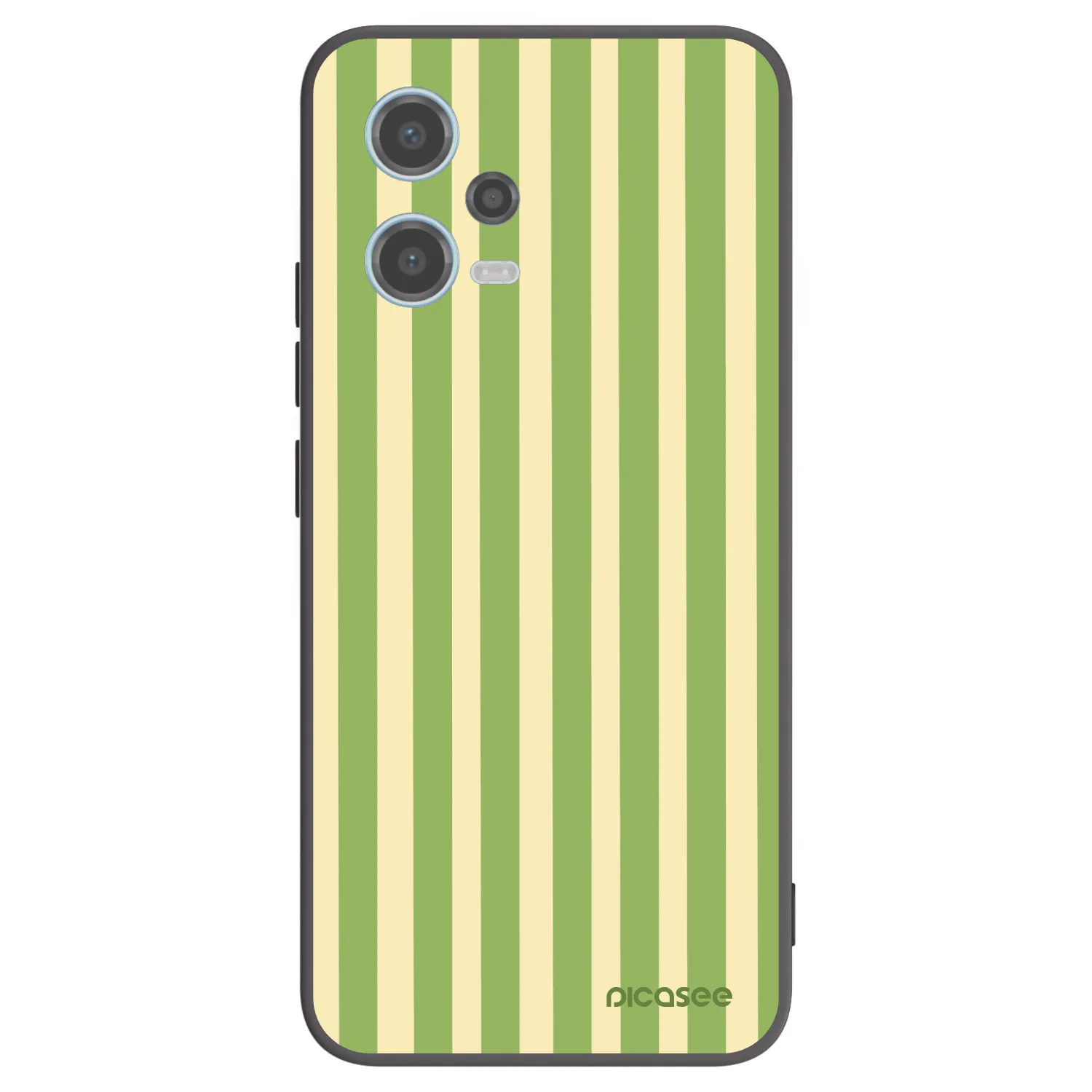 Picasee Xiaomi Redmi Note 12 5G Hülle - Schwarzes Silikon - Lines Matcha