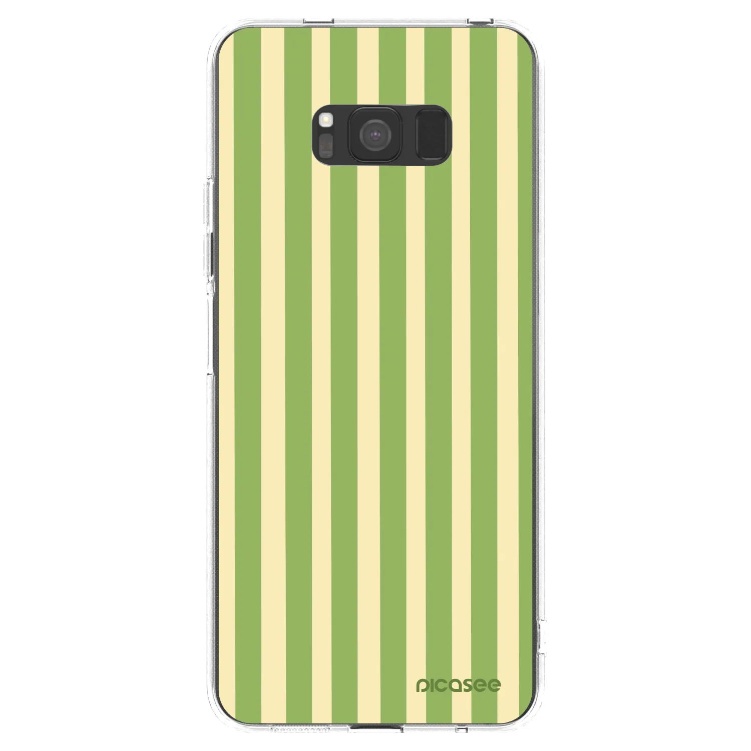 Picasee Samsung Galaxy S8 G950F Hülle - Transparentes Silikon - Lines Matcha