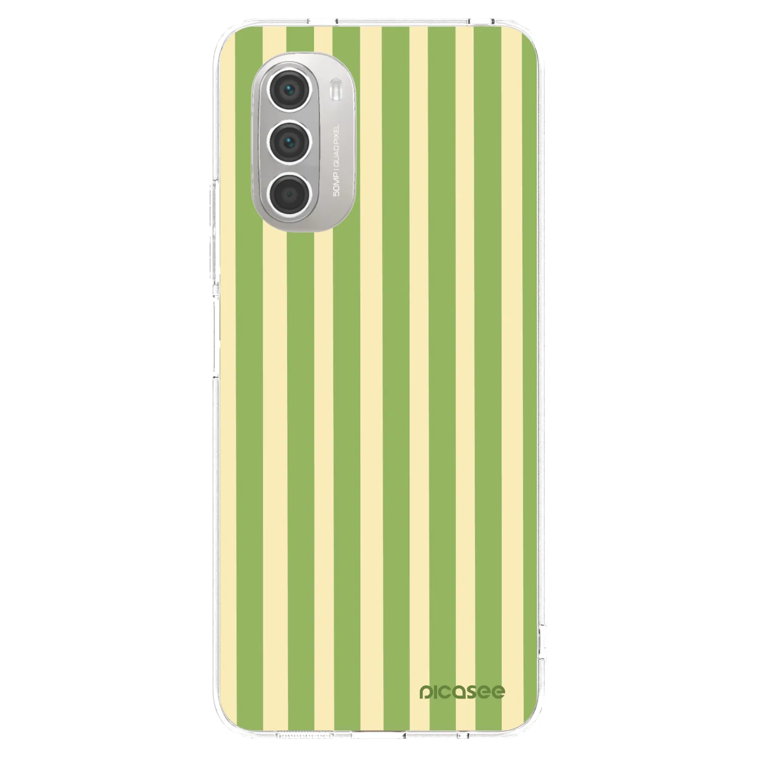 Picasee Motorola Moto G51 Hülle - Transparentes Silikon - Lines Matcha