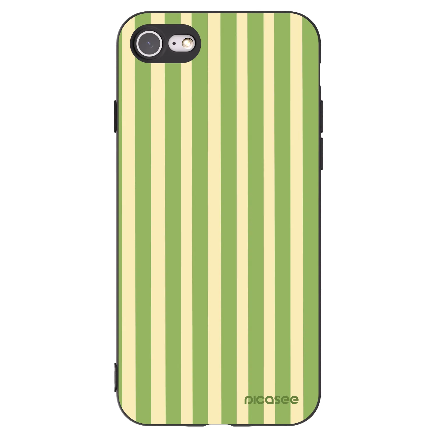 Picasee Apple iPhone 7 Hülle - Schwarzes Silikon - Lines Matcha