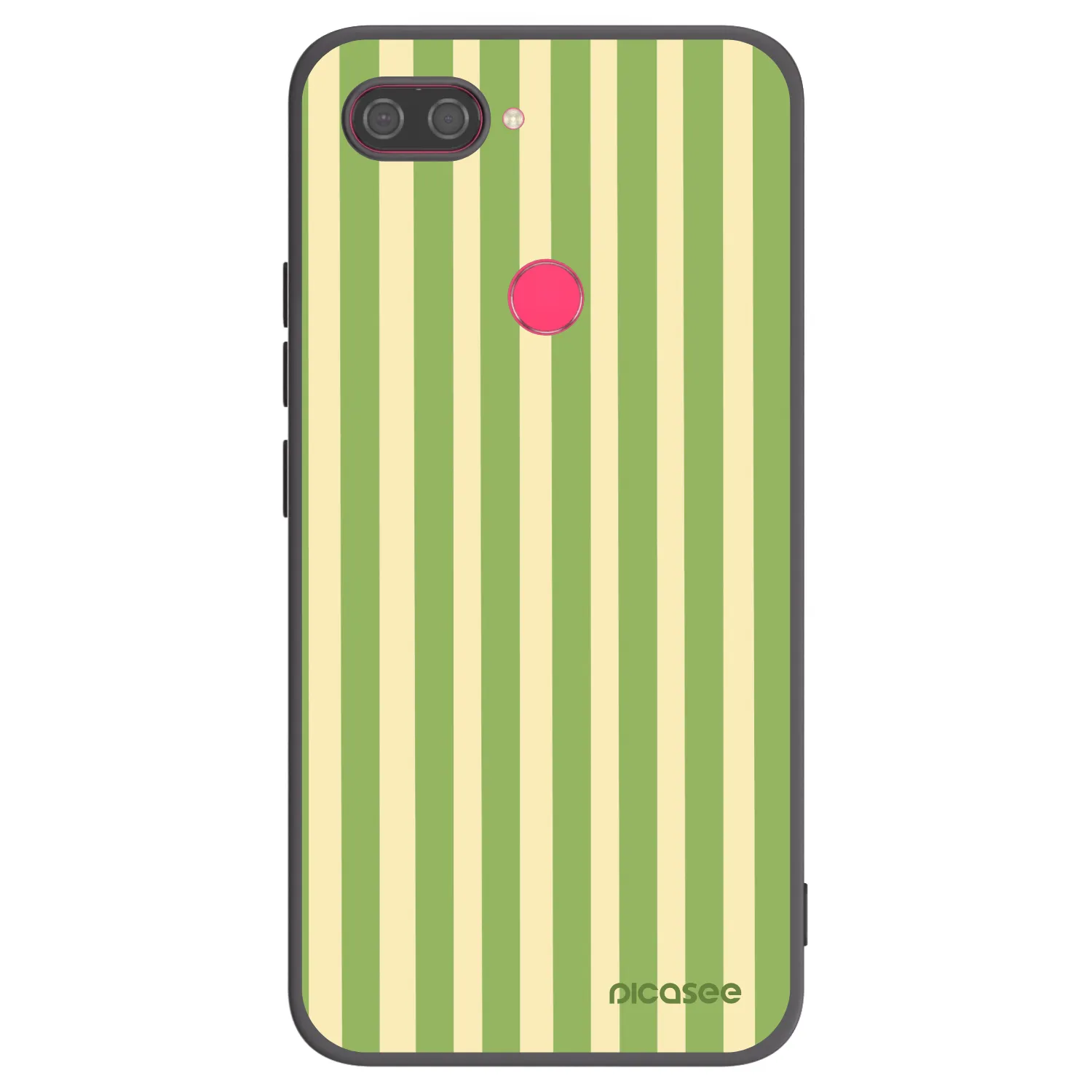 Picasee Xiaomi Mi 8 Lite Hülle - Schwarzes Silikon - Lines Matcha