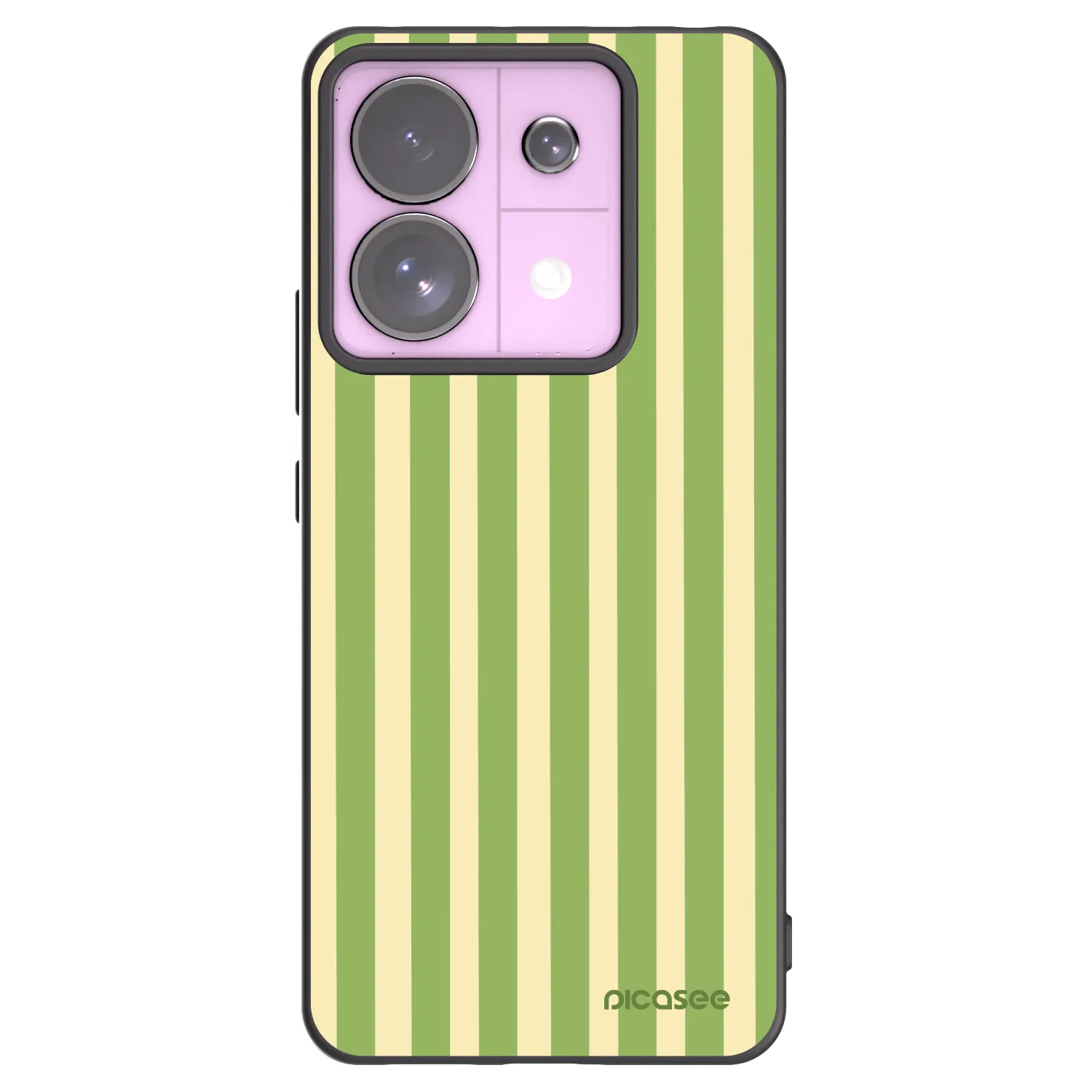 Picasee Xiaomi Redmi Note 13 Pro 5G Hülle - Schwarzes Silikon - Lines Matcha