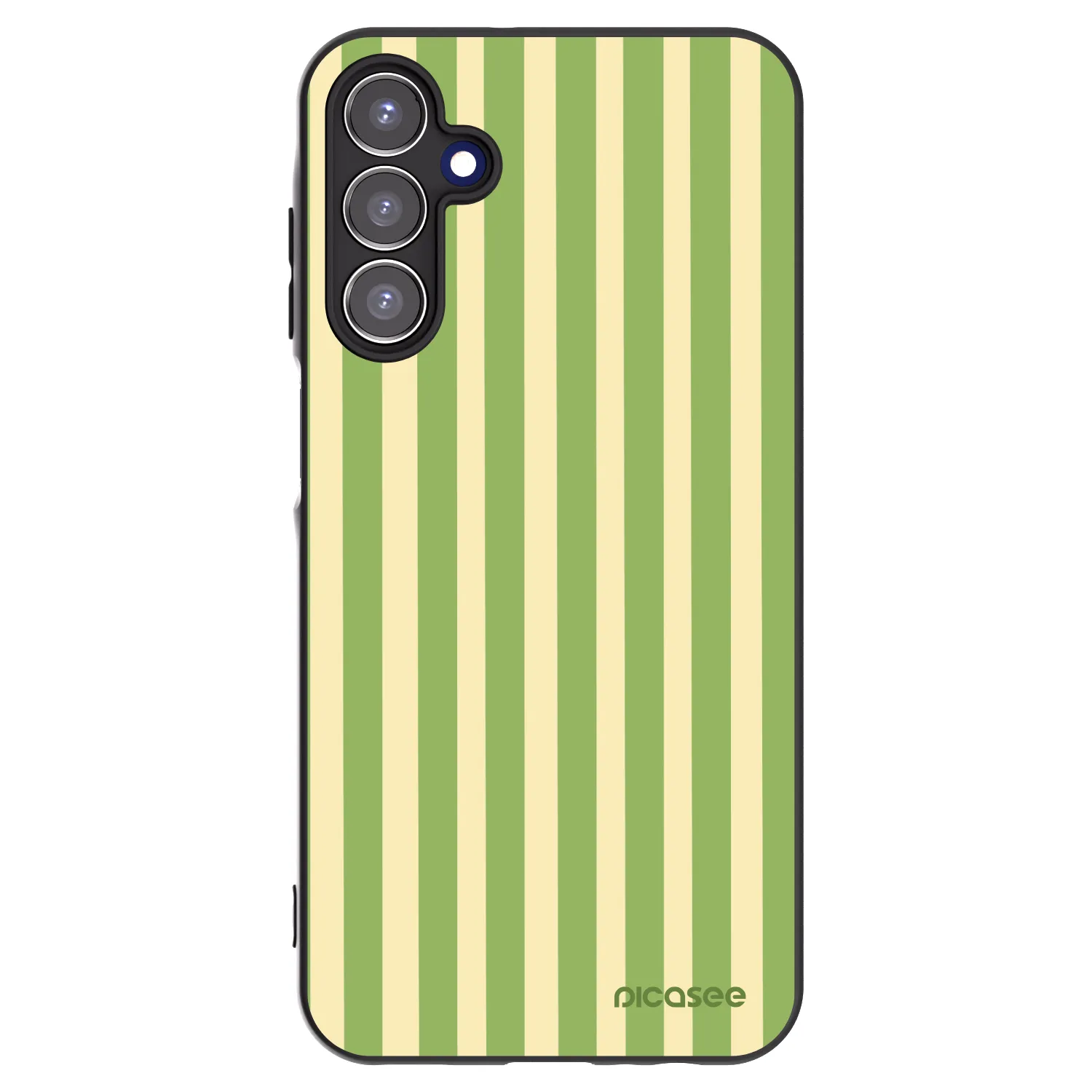 Picasee Samsung Galaxy A15 A155F 4G Hülle - Schwarzes Silikon - Lines Matcha