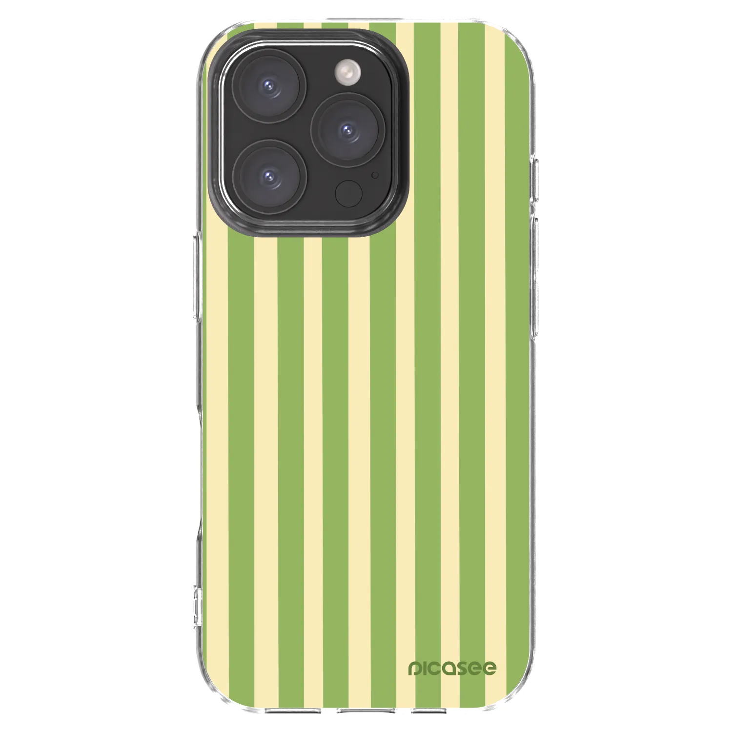 Picasee Apple iPhone 16 Pro Hülle - Transparentes Silikon - Lines Matcha