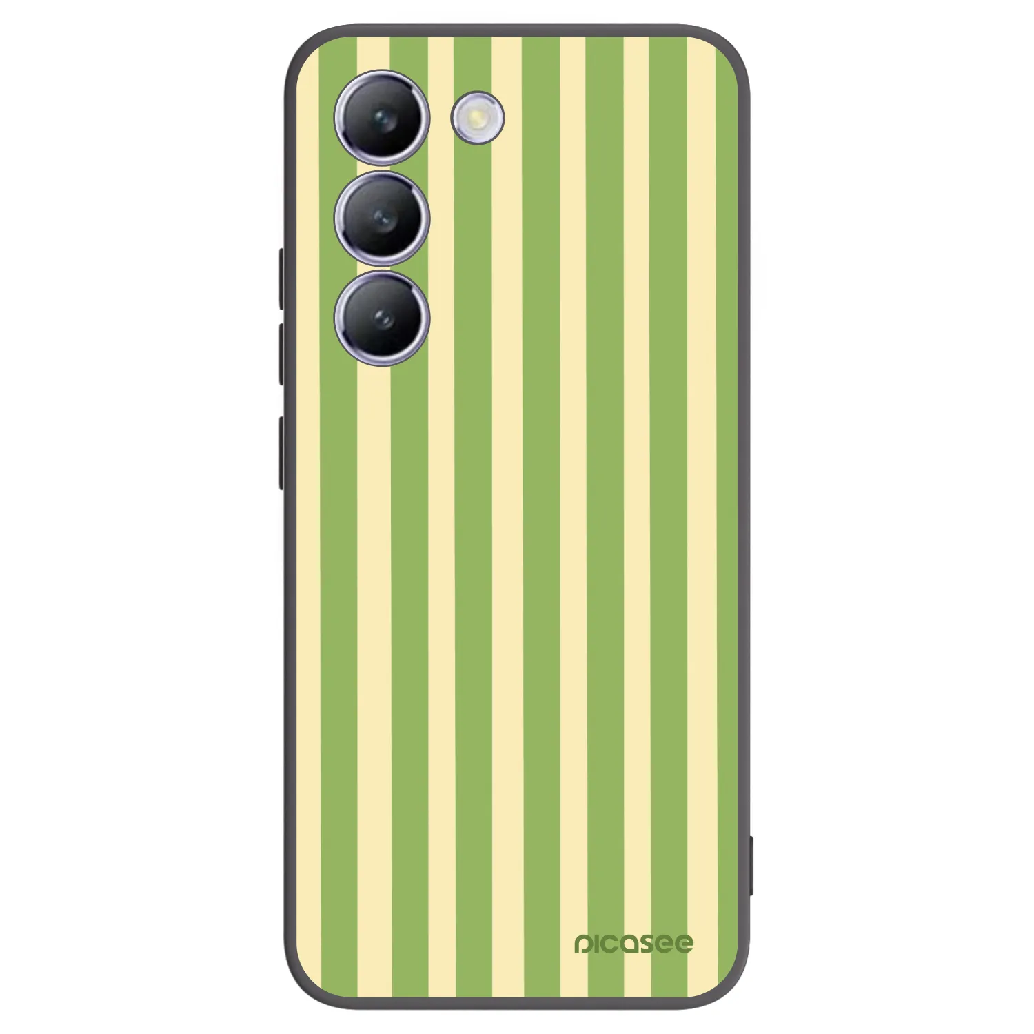 Picasee Vivo V40 SE 5G Hülle - Schwarzes Silikon - Lines Matcha