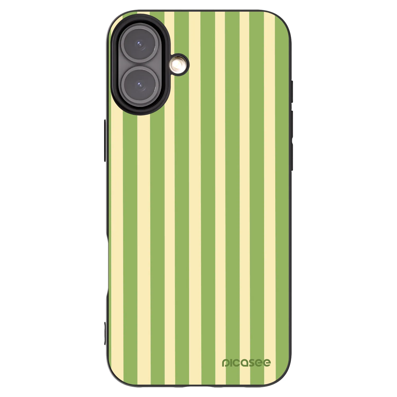 Picasee Apple iPhone 16 Plus Hülle - Schwarzes Silikon - Lines Matcha