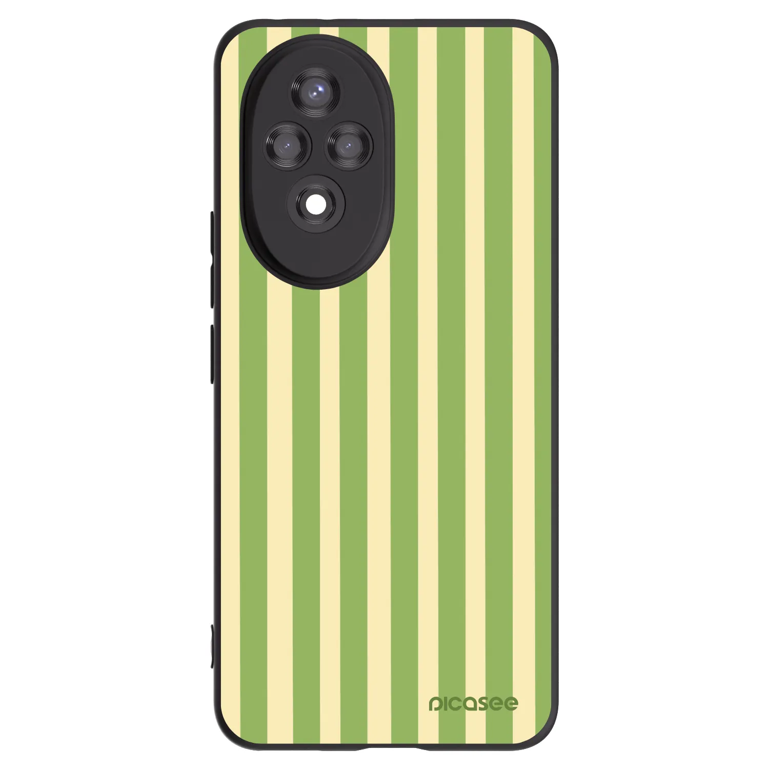 Picasee Honor 200 Pro 5G Hülle - Schwarzes Silikon - Lines Matcha