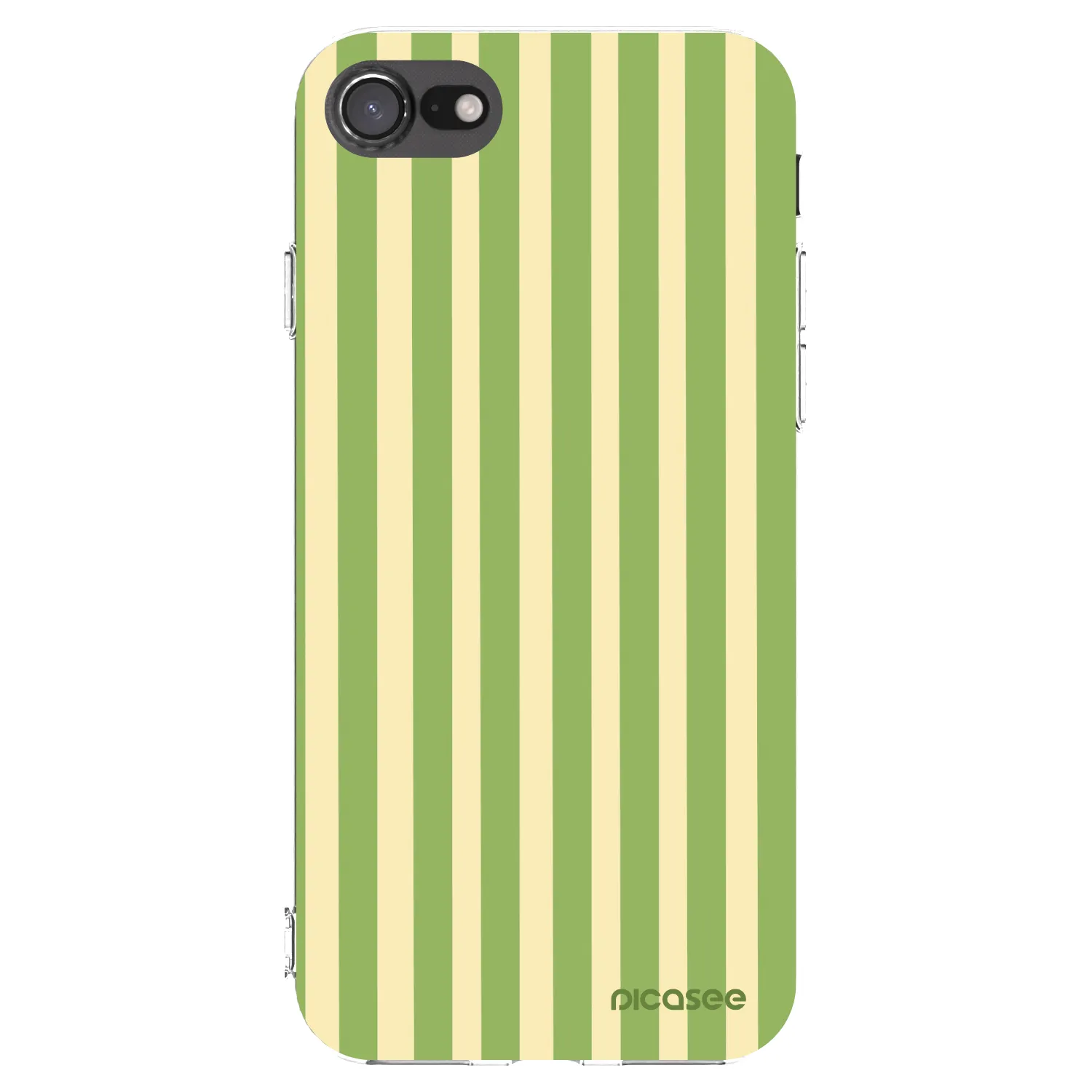Picasee Apple iPhone 7 Hülle - Transparentes Silikon - Lines Matcha